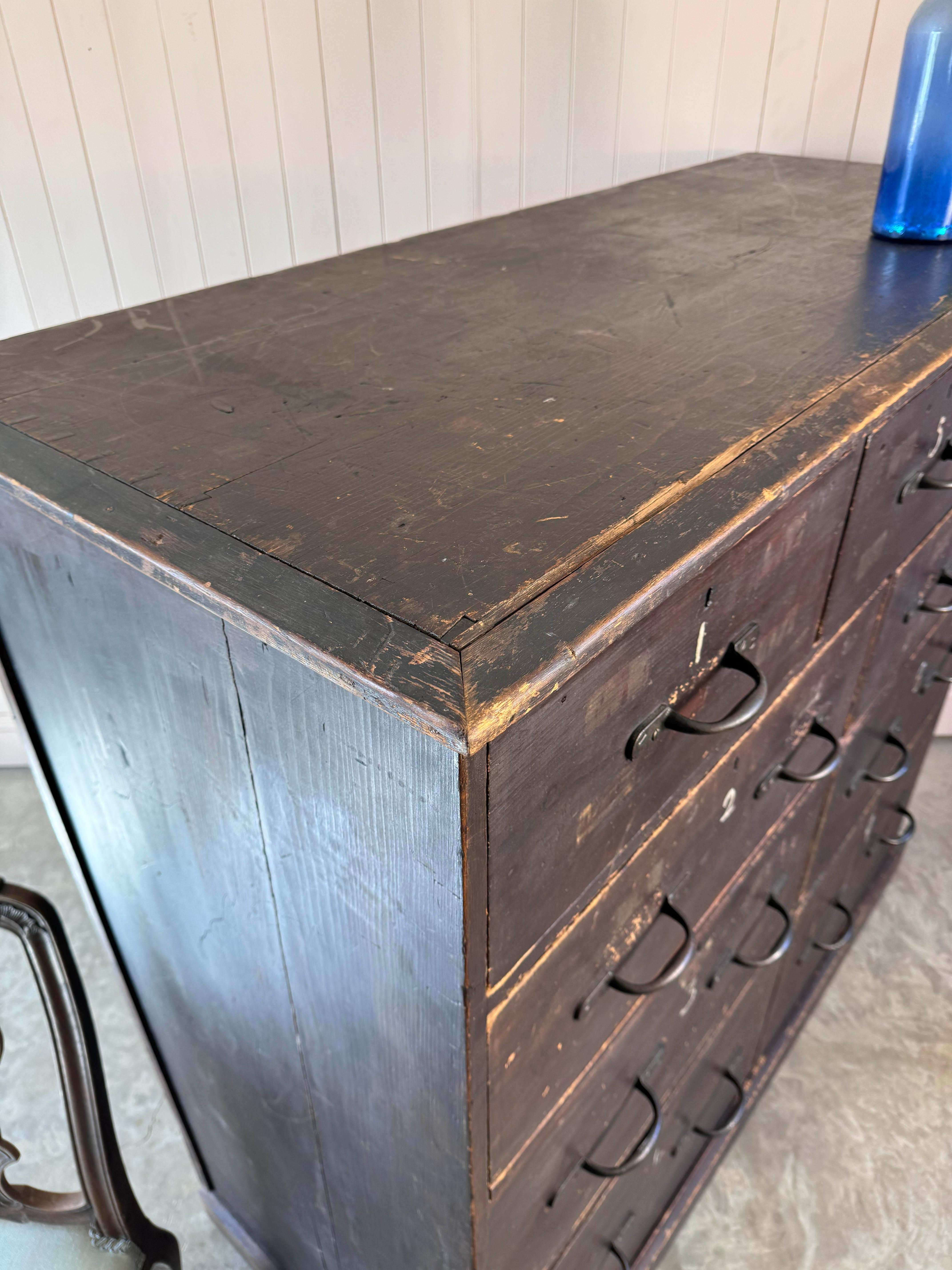 Large Industrial 'Lace Market' Bank of Drawers 1
