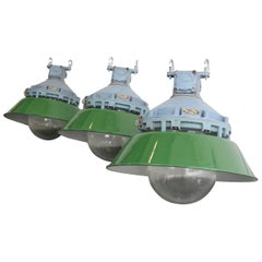 Vintage Large Industrial Lights by Victor Salvaged from the Truman Brewery London