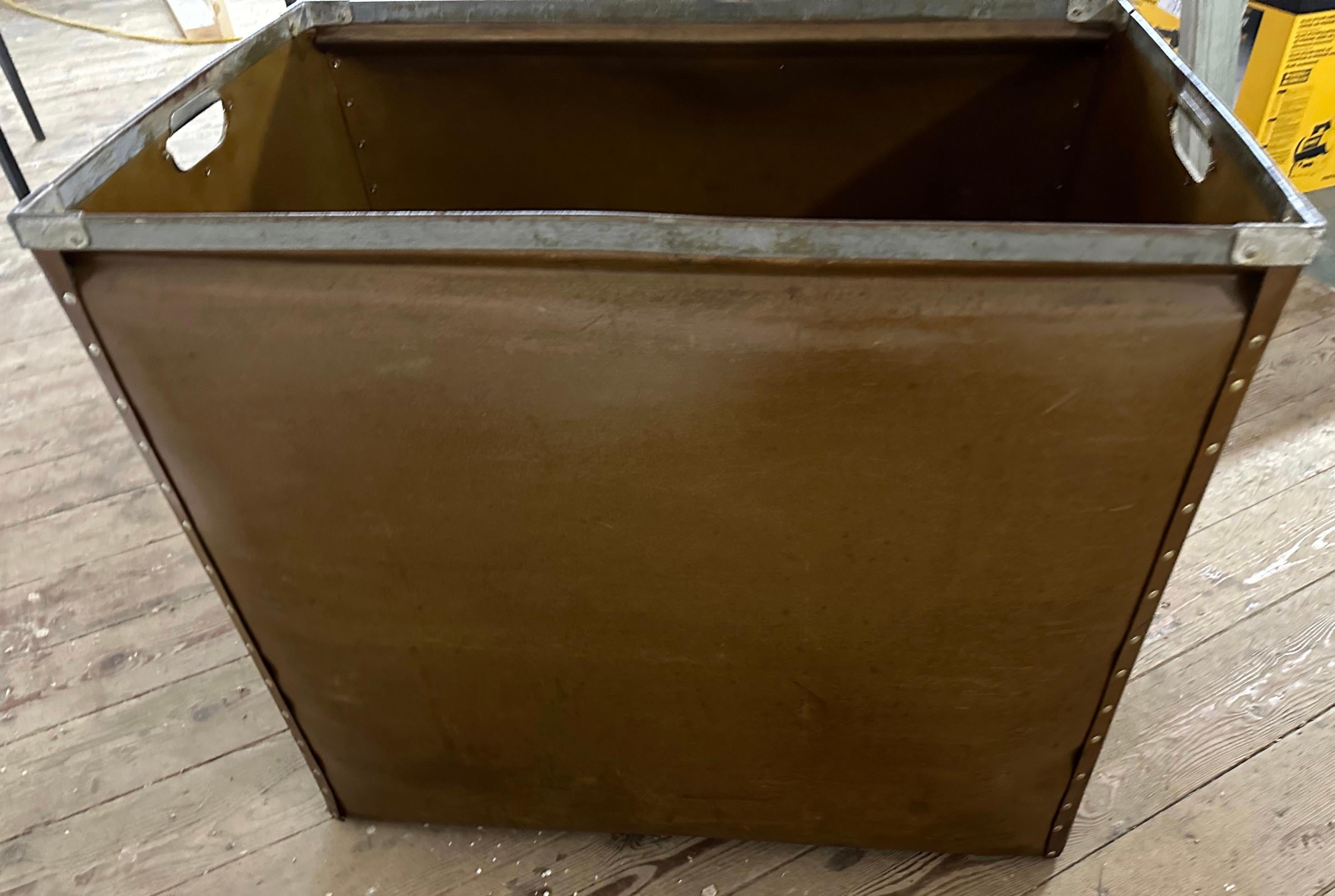 20th Century Large Industrial Mail Bin or Storage Cart For Sale