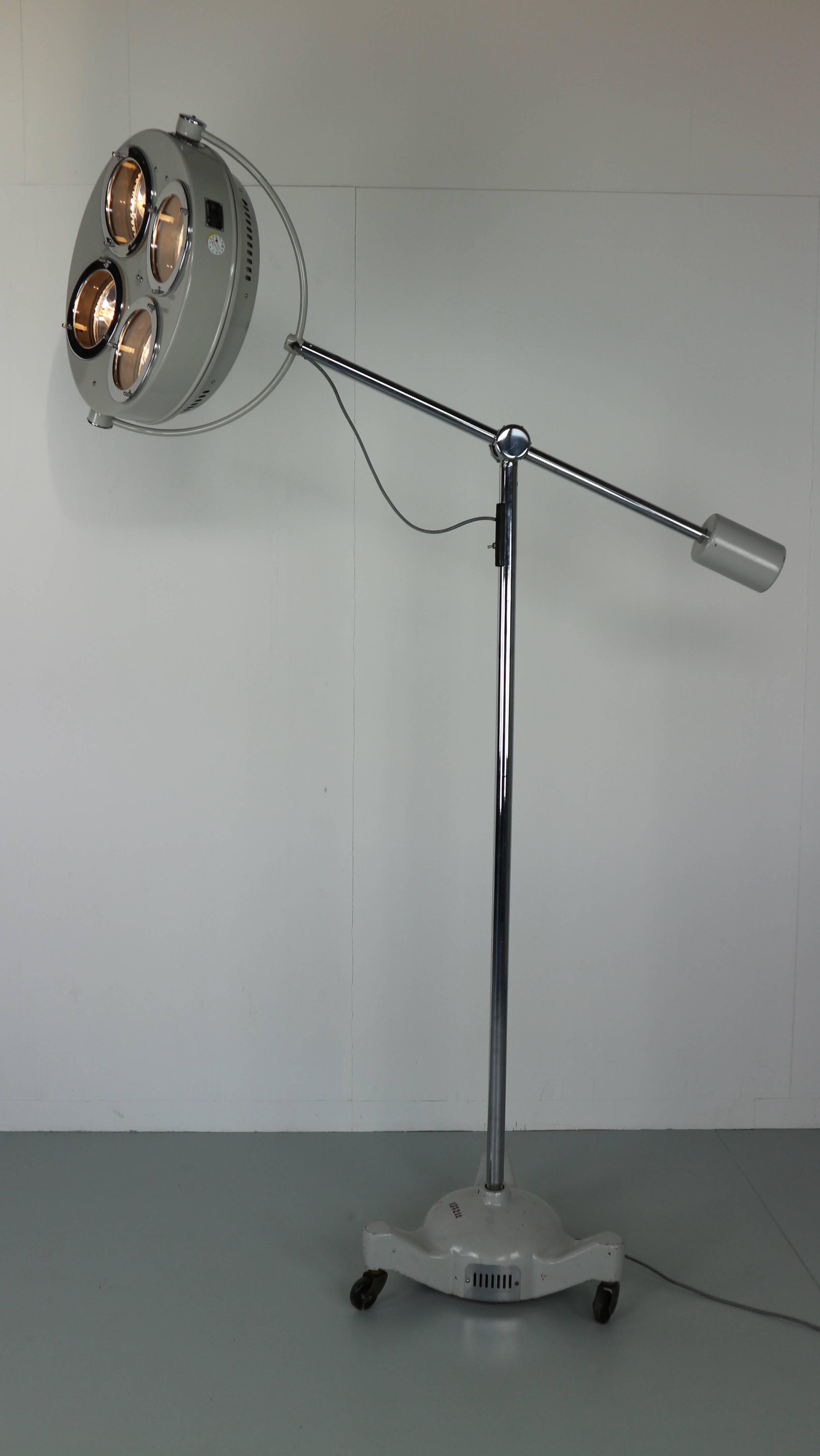 Large Industrial Medical Vintage Loft Lamp 1977 In Good Condition In The Hague, NL