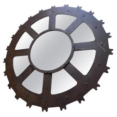 Large Industrial Mirrored Metal Cog