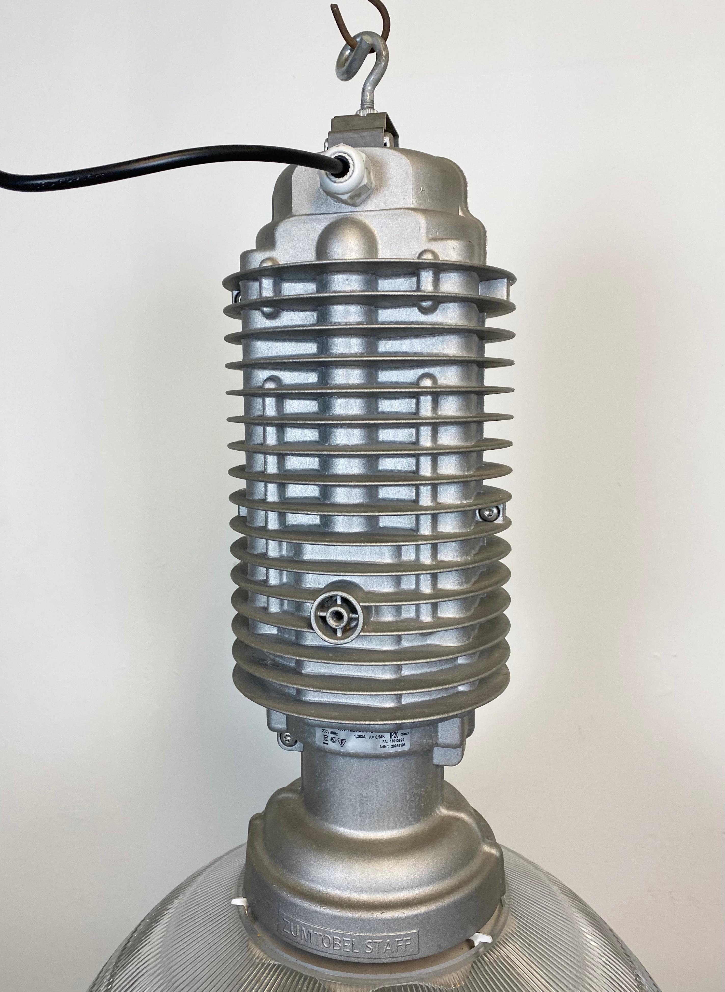 Aluminum Large Industrial Pendant Lamp by Charles Keller for Zumtobel, 1990s