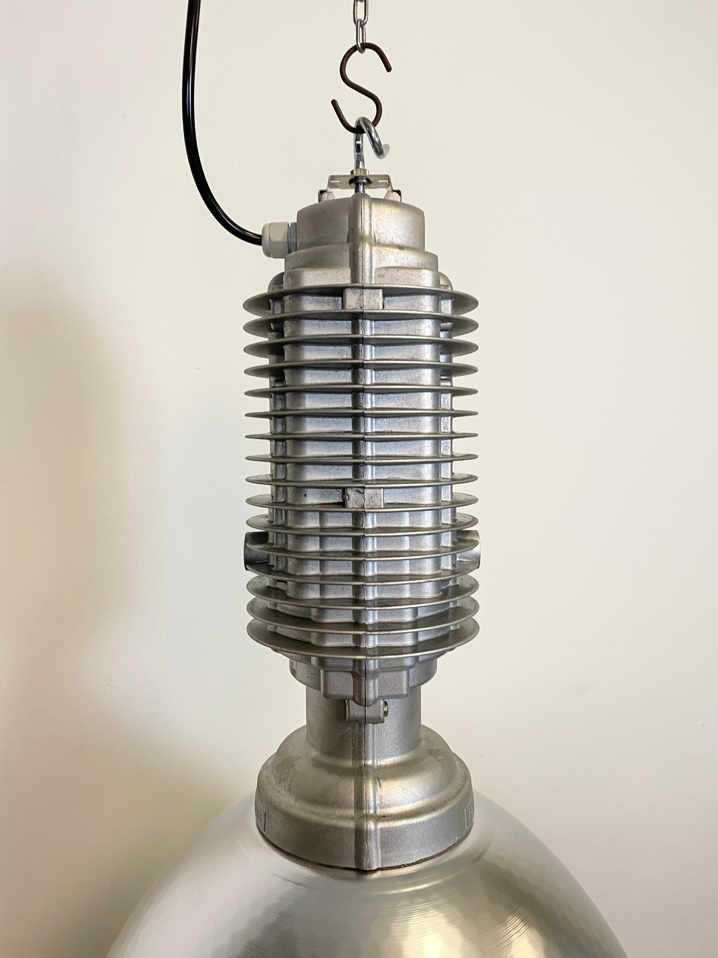 Cast Large Industrial Pendant Lamp by Charles Keller for Zumtobel Staff, 1990 For Sale