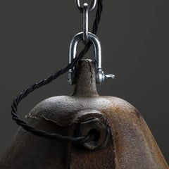 Large Industrial Prismatic Pendant Light – RUSTY – 3 Available