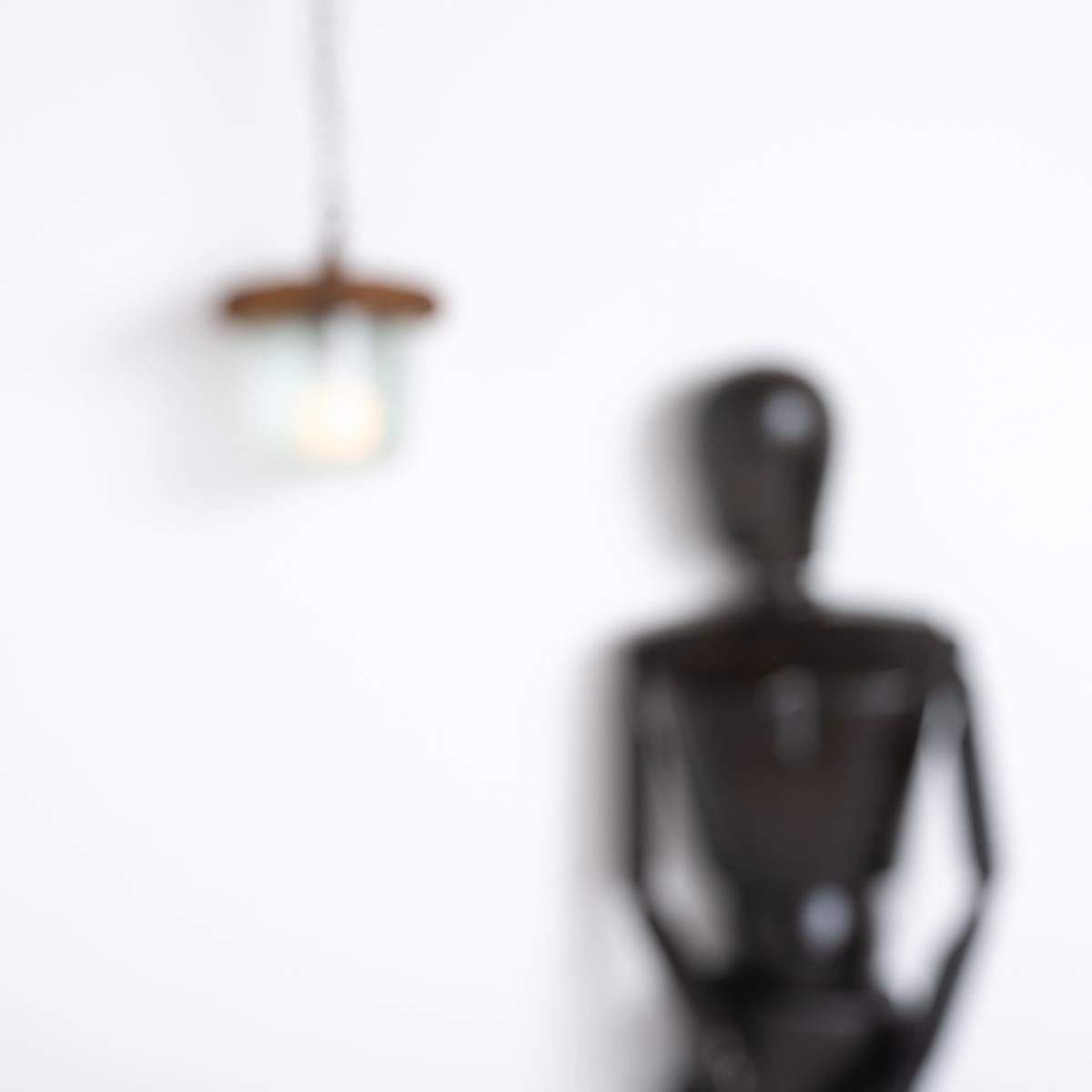 Large Industrial Rusted Pendant Lights Reclaimed From The Eastern Bloc Set of 3 For Sale 6