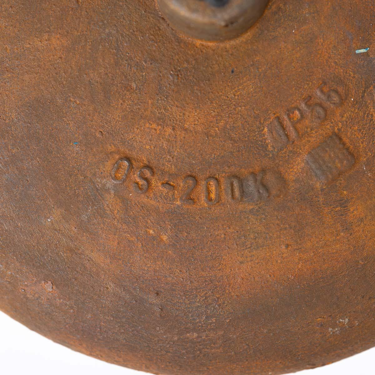 Large Industrial Rusted Pendant Lights Reclaimed From The Eastern Bloc Set of 3 For Sale 12