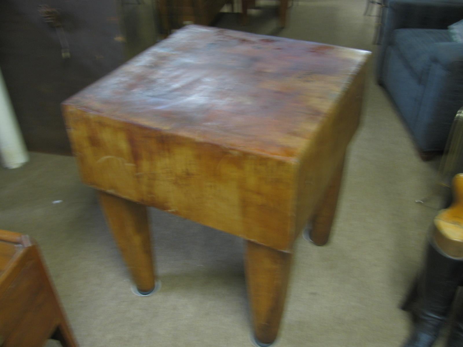 large butchers block table