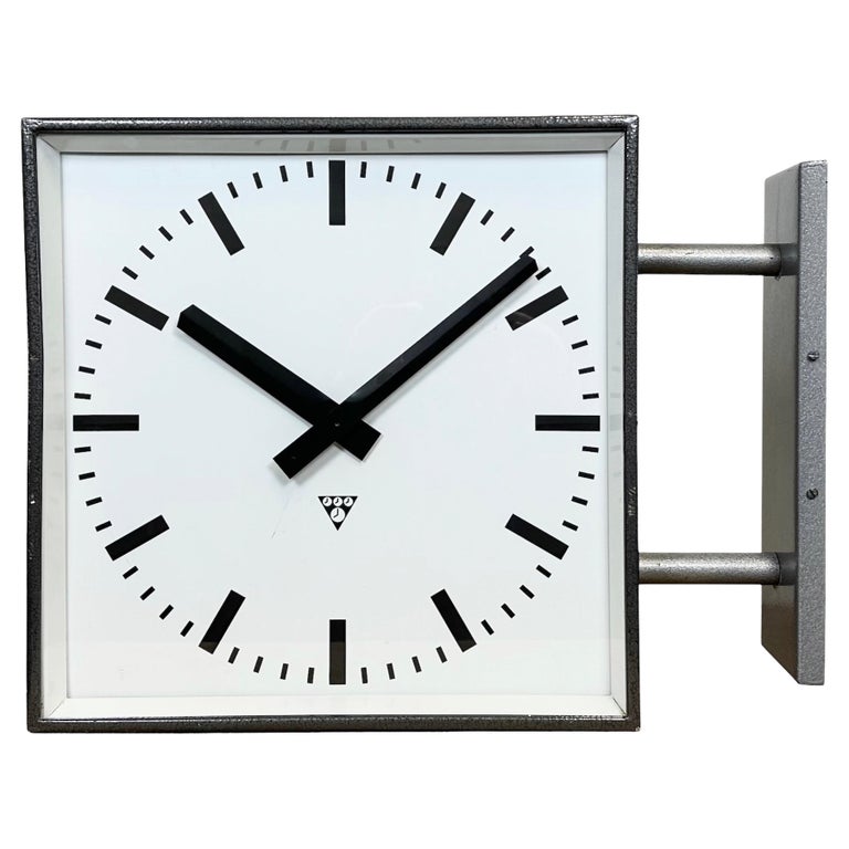 Horloge Murale Industrielle Double Face INDUCTA - Design Atelier - Occasion