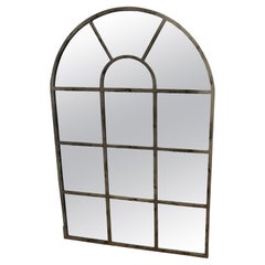 Large Industrial Style French Window Mirror
