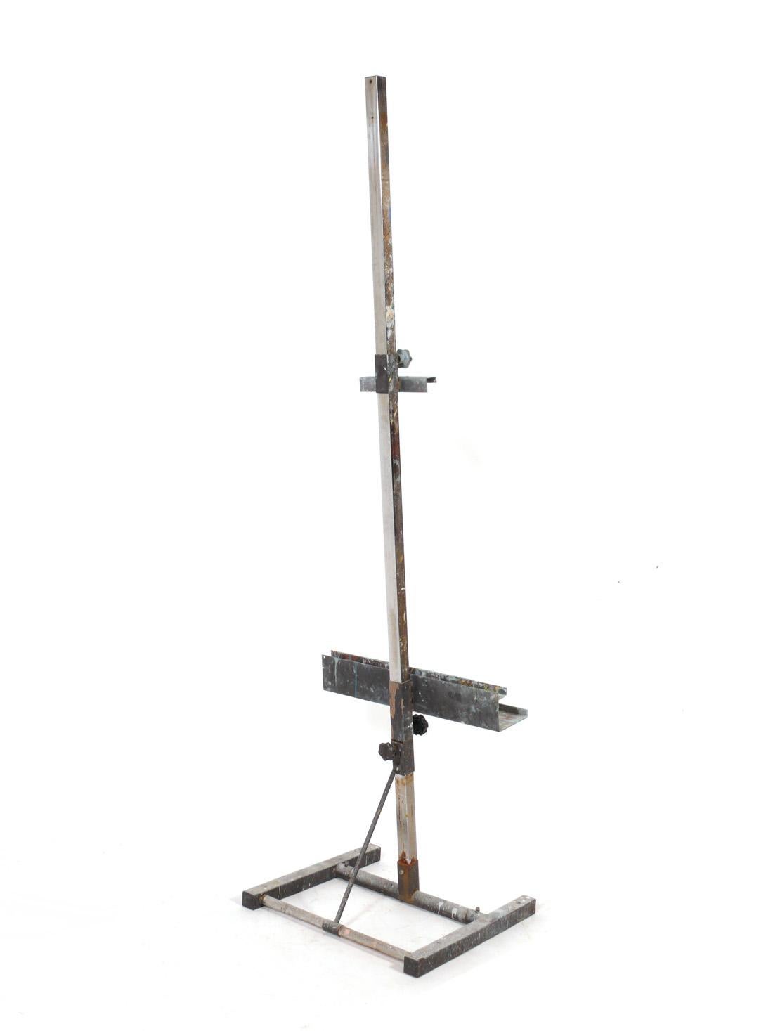 American Large Industrial Style Metal Artist's Easel