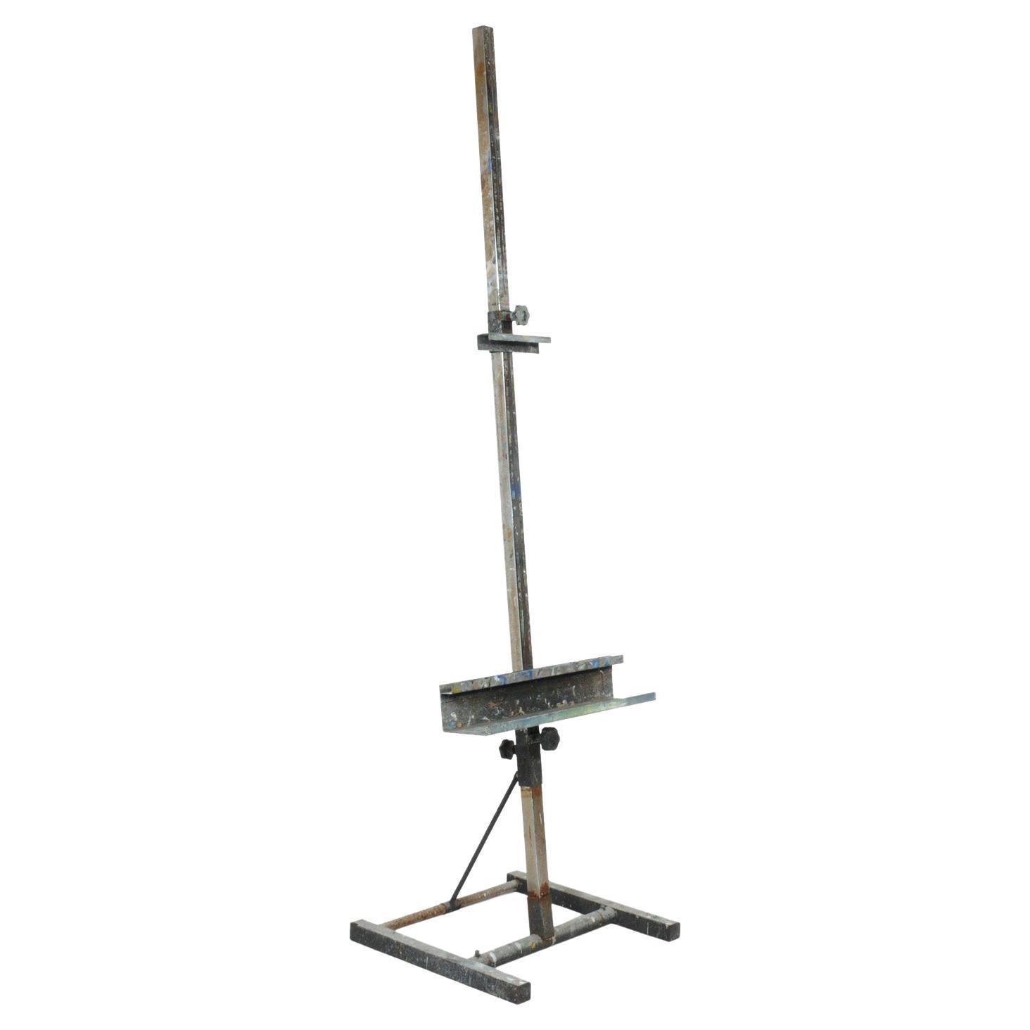 Large Industrial Style Metal Artist's Easel