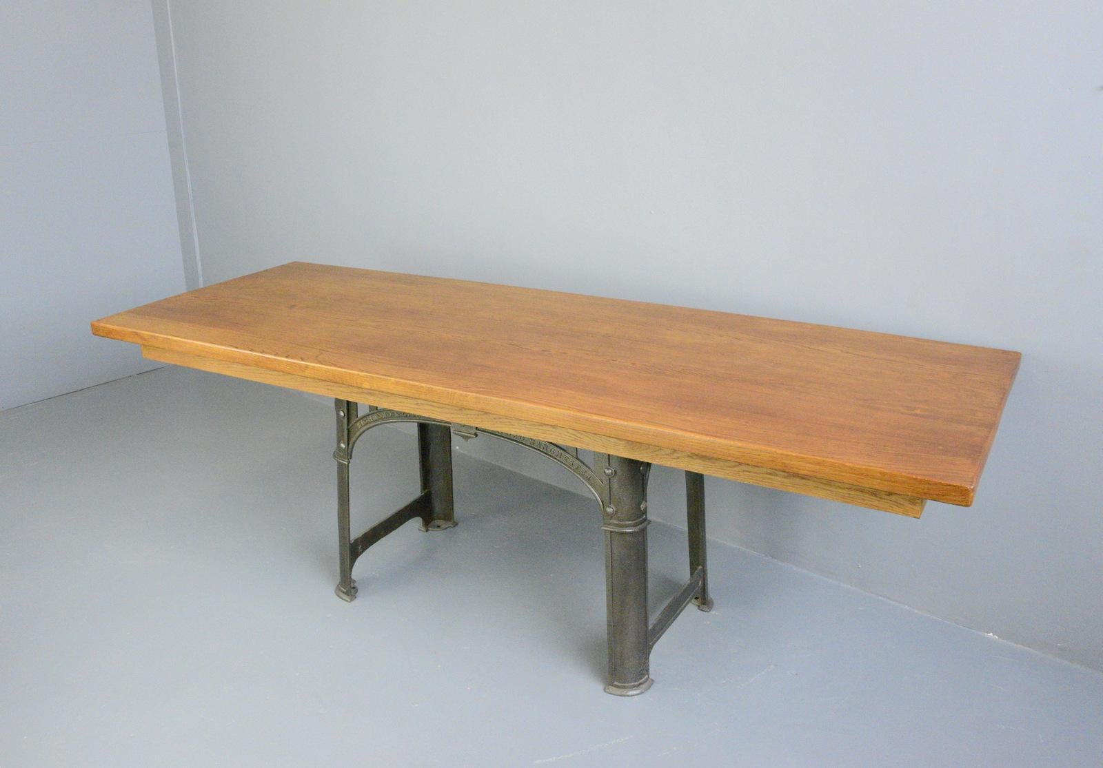 Large Industrial Table by Richmond & Chandler, Circa 1910 1