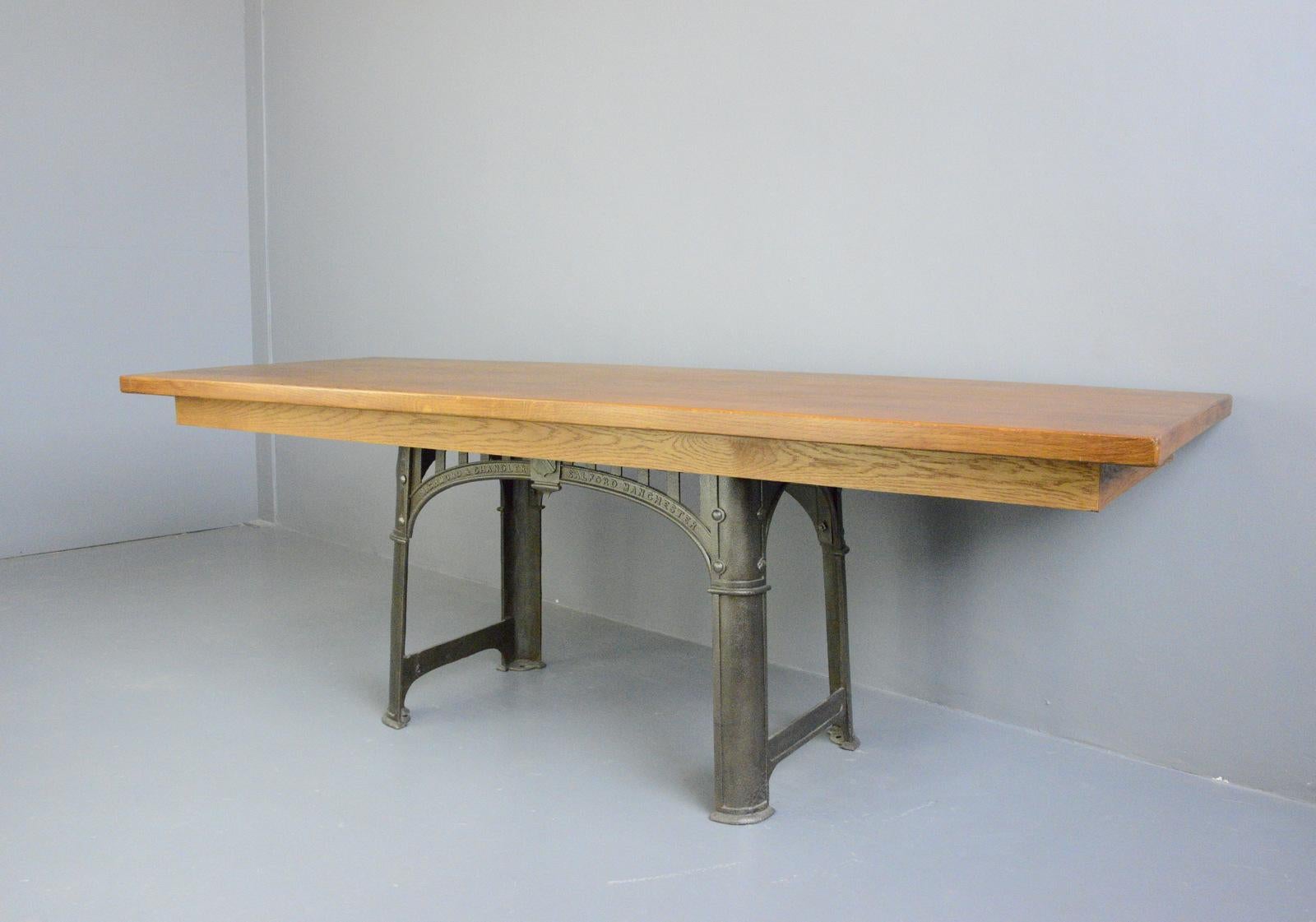 Iron Large Industrial Table by Richmond & Chandler, Circa 1910