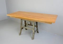 Large Industrial Table by Woods & Co, Circa 1910