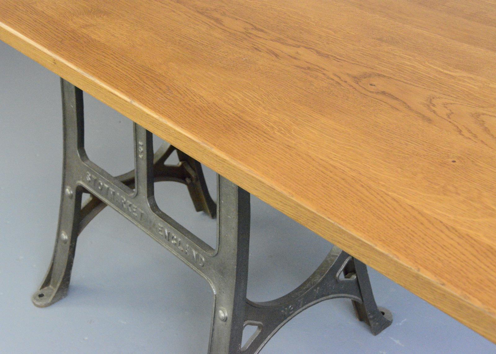 Large Industrial Table by Woods & Co, Circa 1910 In Good Condition For Sale In Gloucester, GB
