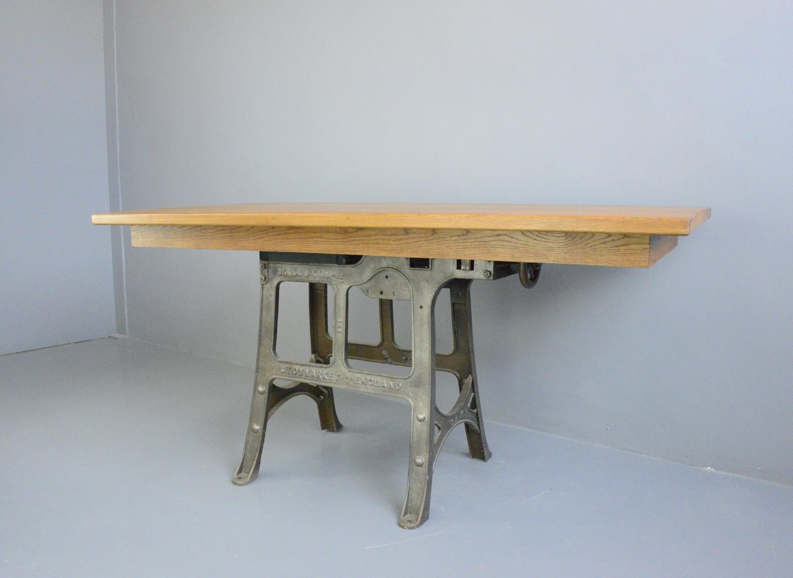 Iron Large Industrial Table by Woods & Co, Circa 1910 For Sale