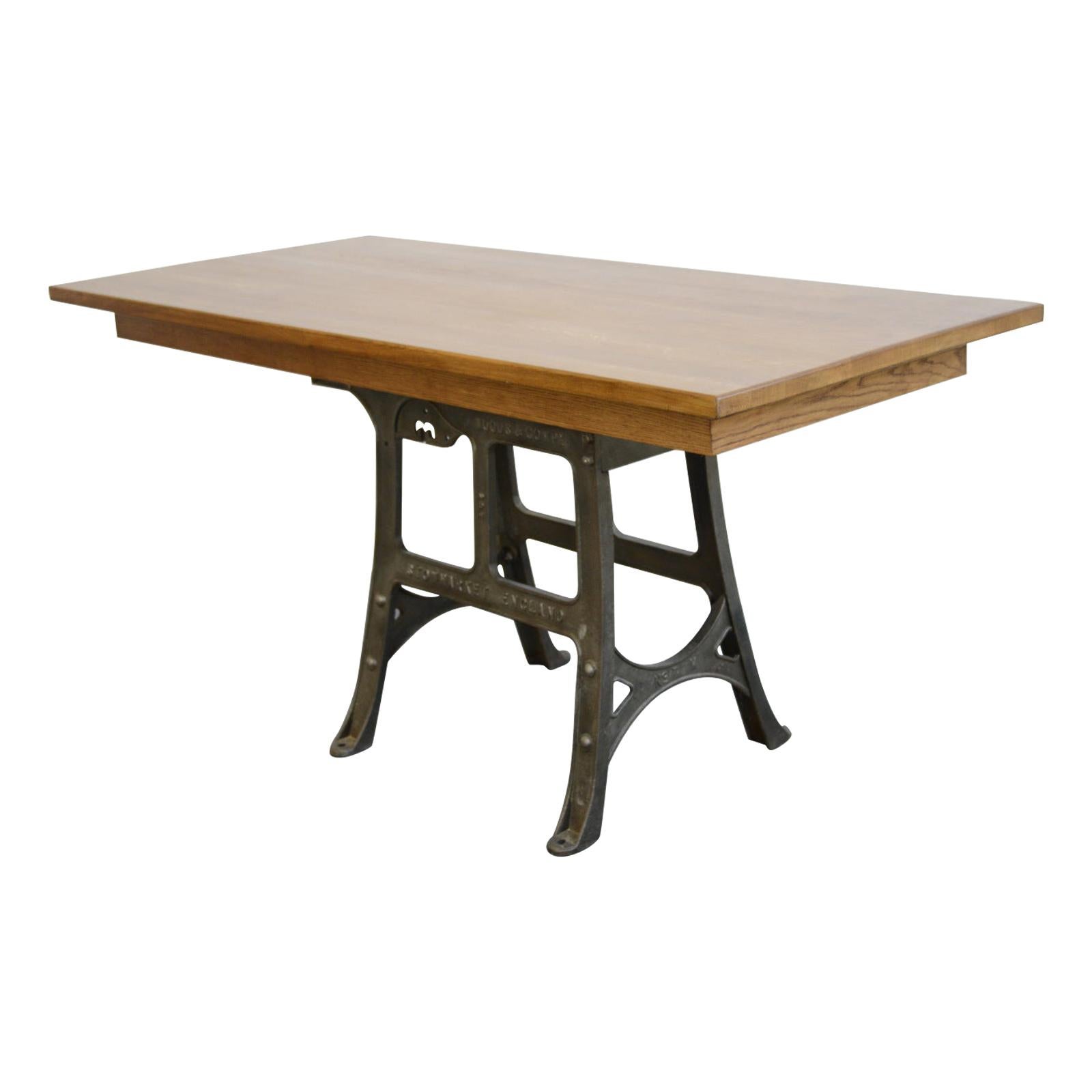 Large Industrial Table by Woods & Co., circa 1910