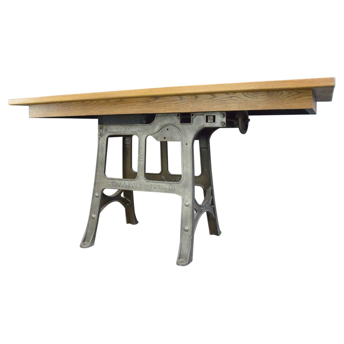 Large Industrial Table by Woods & Co, Circa 1910