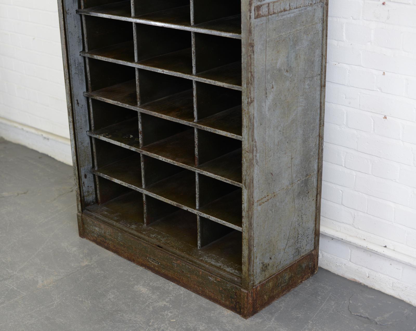 Large Industrial Tambour Fronted Cabinet by Strafor, circa 1920s In Good Condition In Gloucester, GB