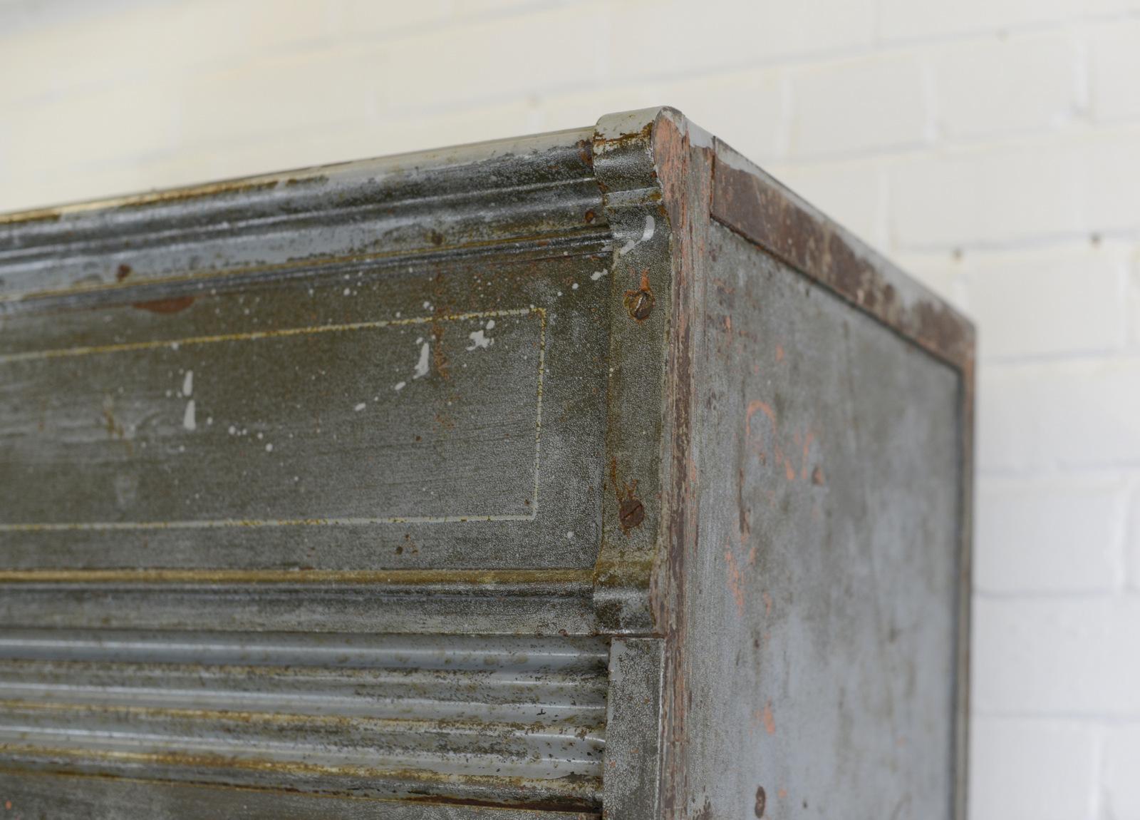 Large Industrial Tambour Fronted Cabinet by Strafor, circa 1920s 1