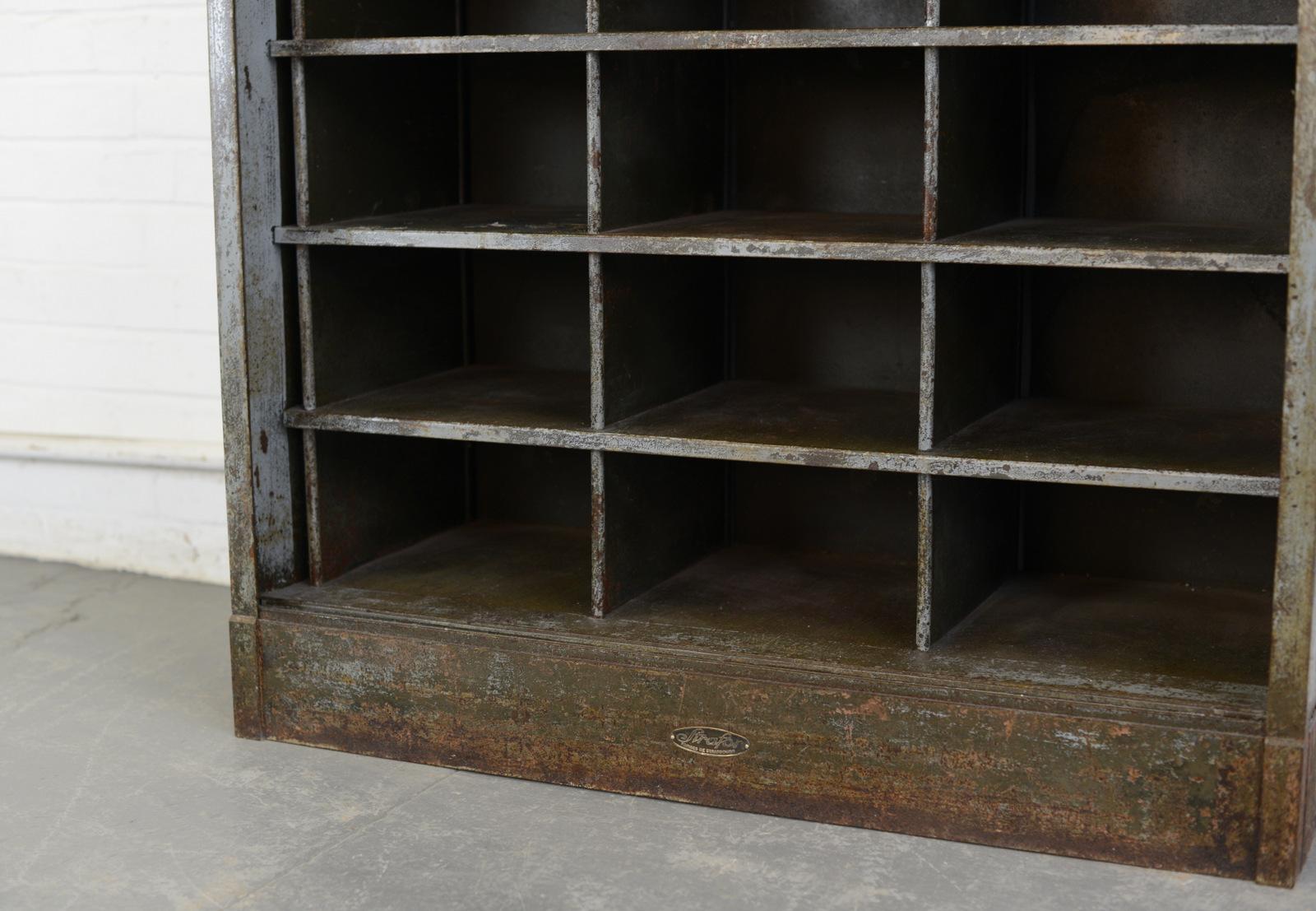 Large Industrial Tambour Fronted Cabinet by Strafor, circa 1920s 4