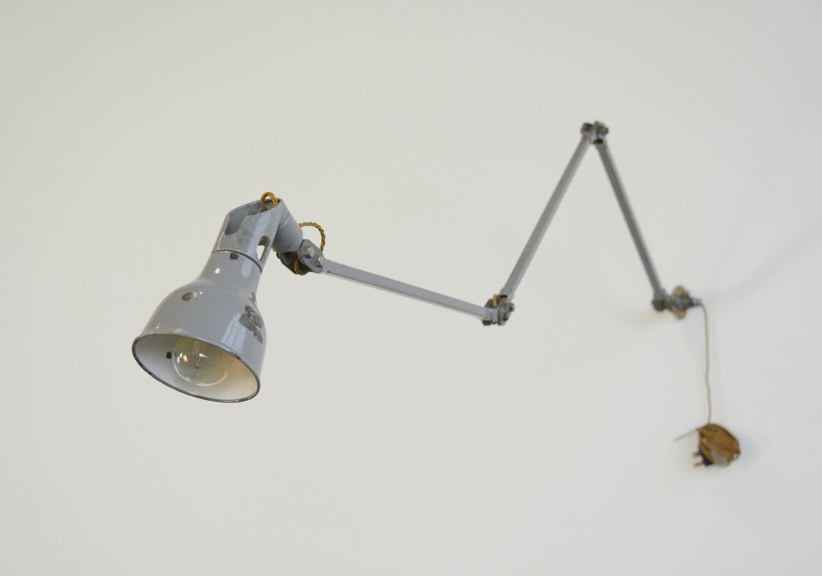 Large Industrial Task Lamp by Mek Elek, circa 1950s In Good Condition In Gloucester, GB