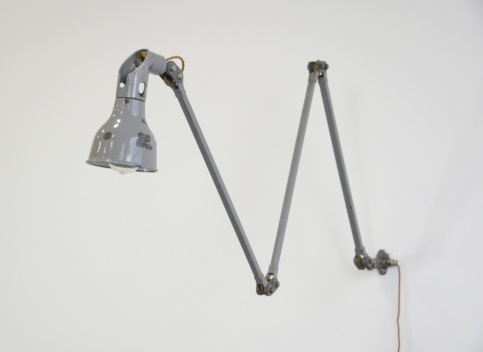 Steel Large Industrial Task Lamp by Mek Elek, circa 1950s