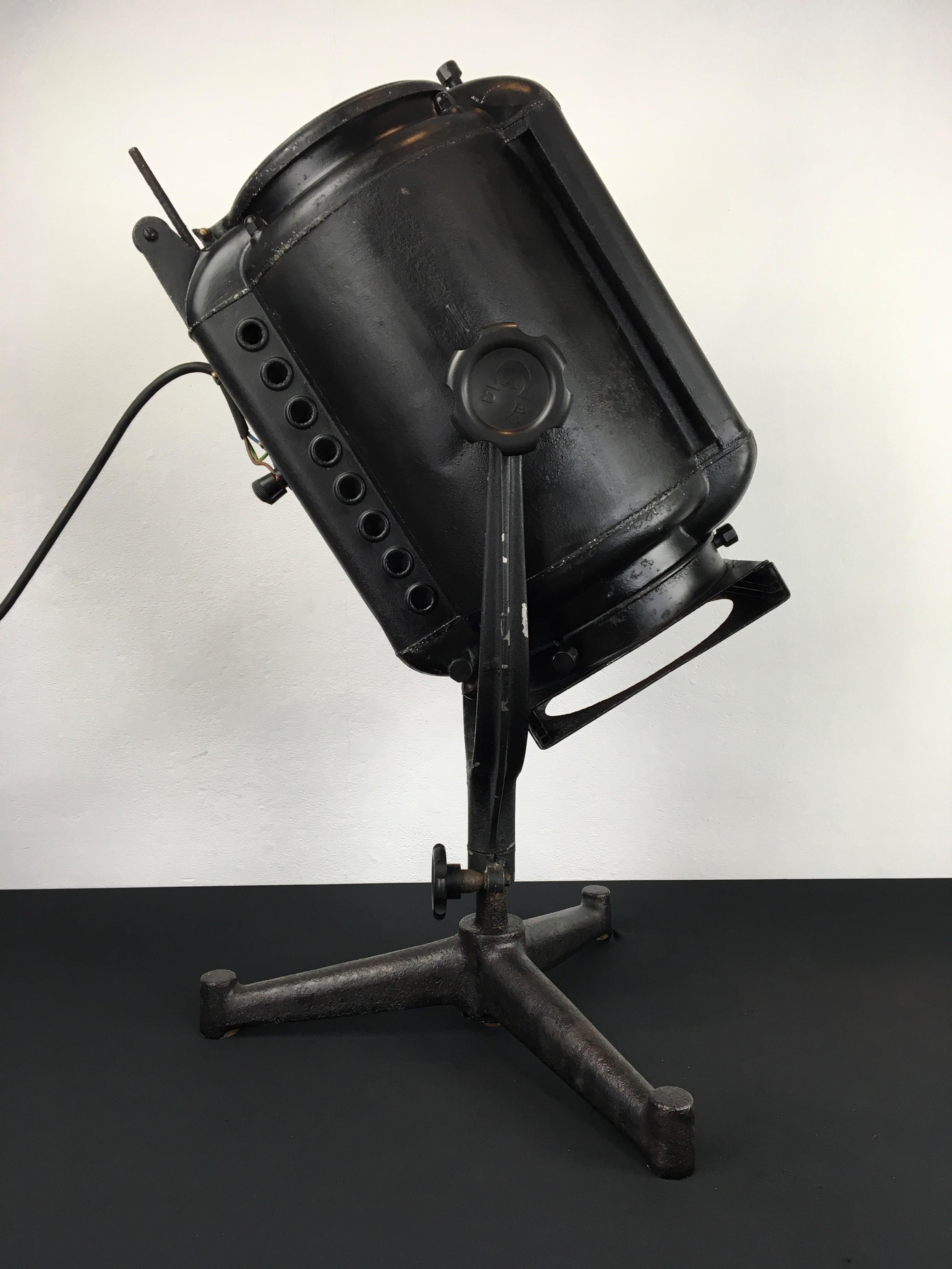 Large Industrial Theater Spot on Tripod, DAB Spotlight For Sale 11
