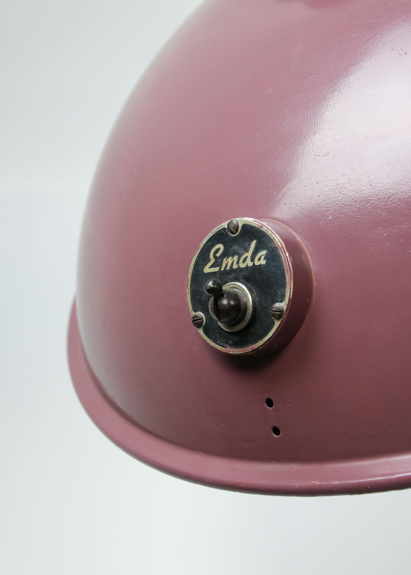Early 20th Century Large Industrial Wall Lamp from Emda, 1920s For Sale