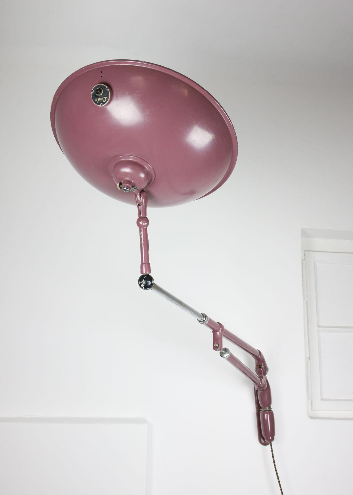Large Industrial Wall Lamp from Emda, 1920s For Sale 1