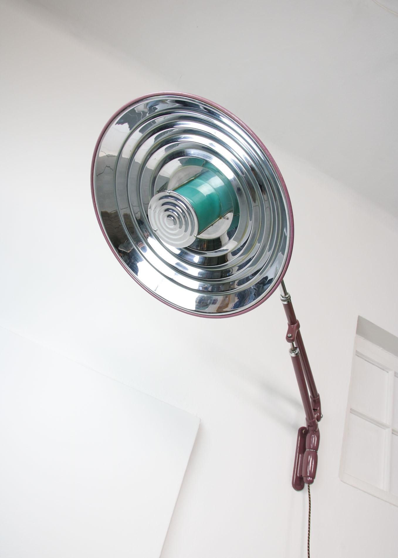 Large Industrial Wall Lamp from Emda, 1920s For Sale 2