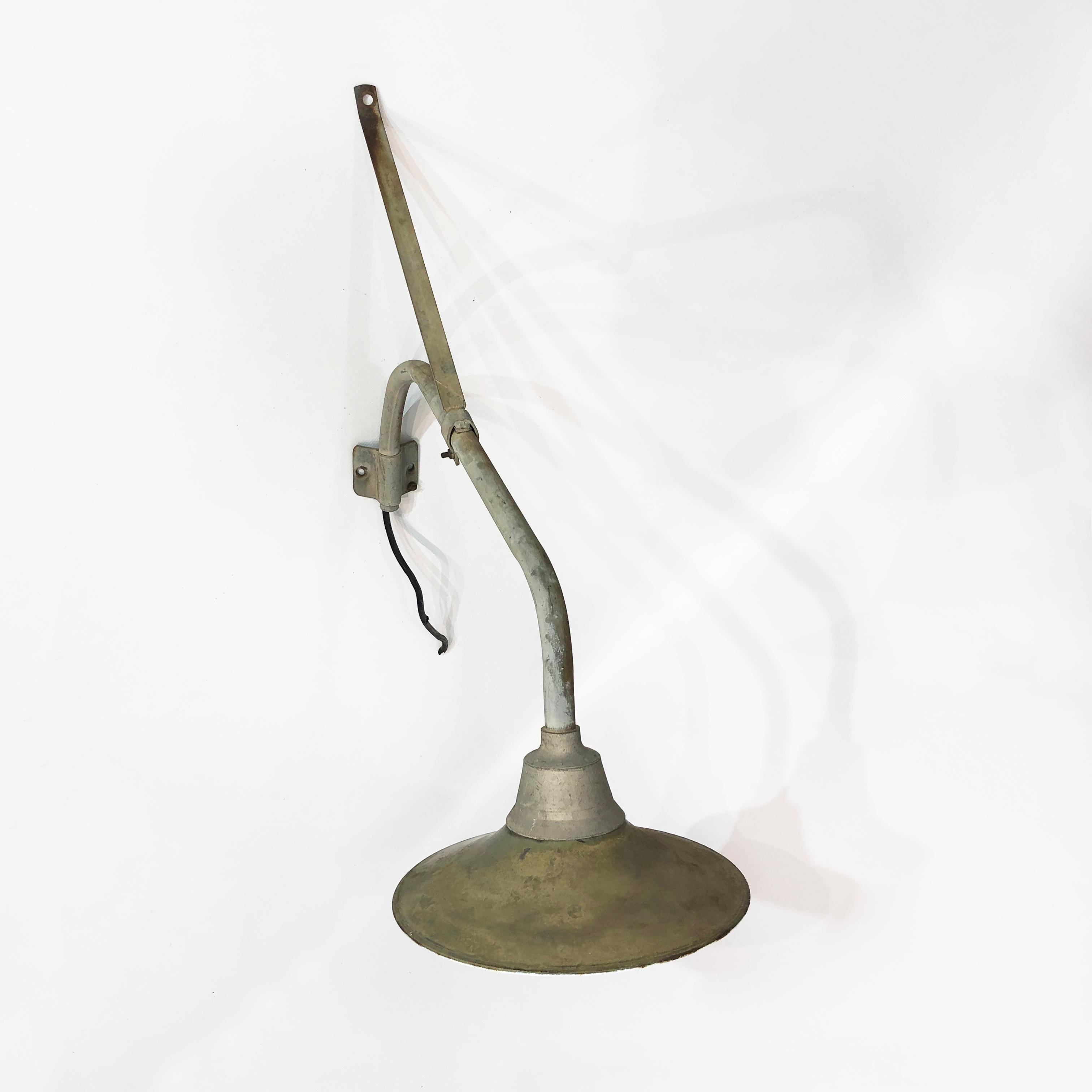 Large Industrial Wall Light 1 of 3 1950s Vintage Retro Commercial Lighting Lamp In Good Condition In London, GB