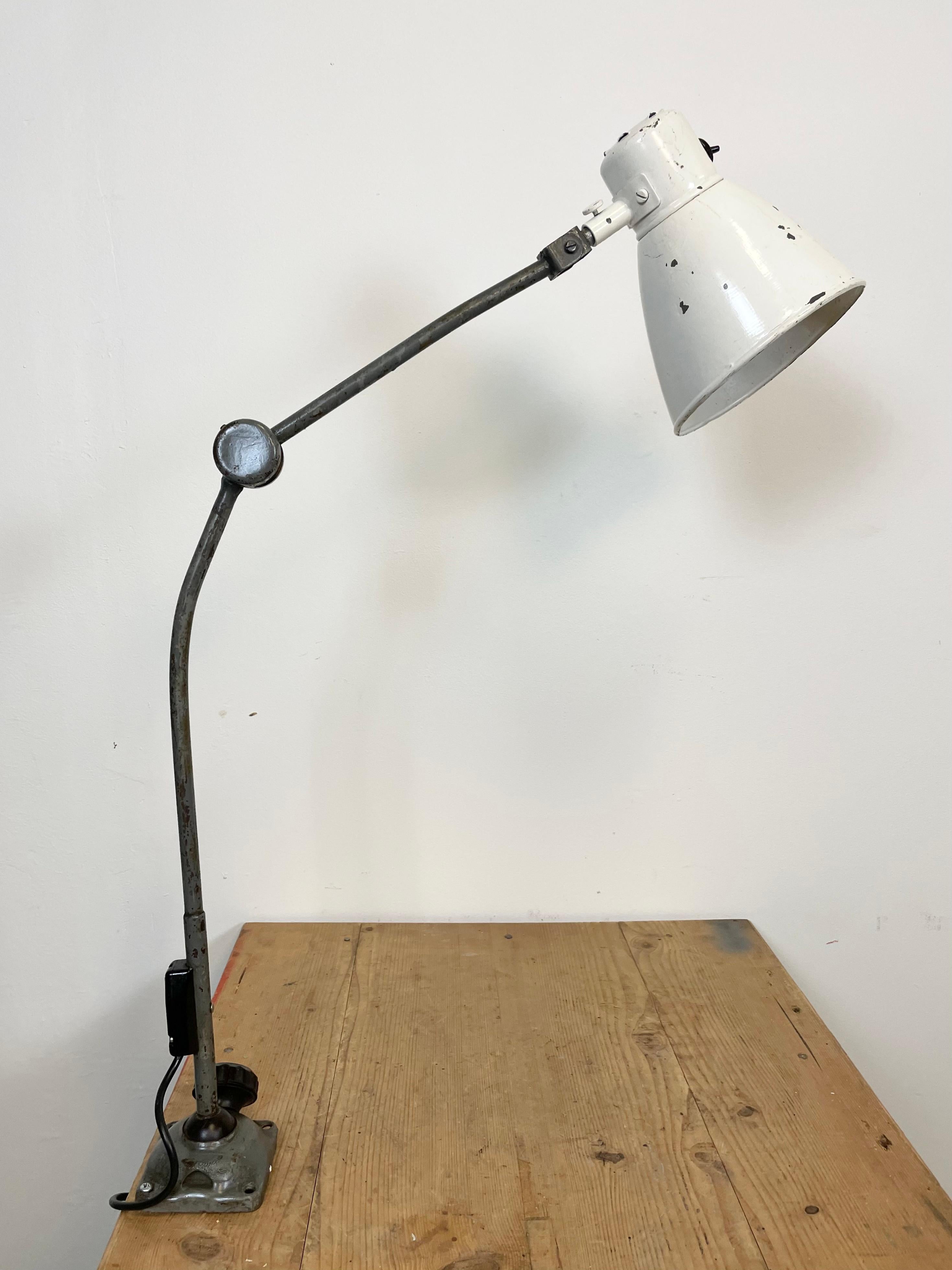 Large Industrial Workshop Table Lamp, 1960s For Sale 5