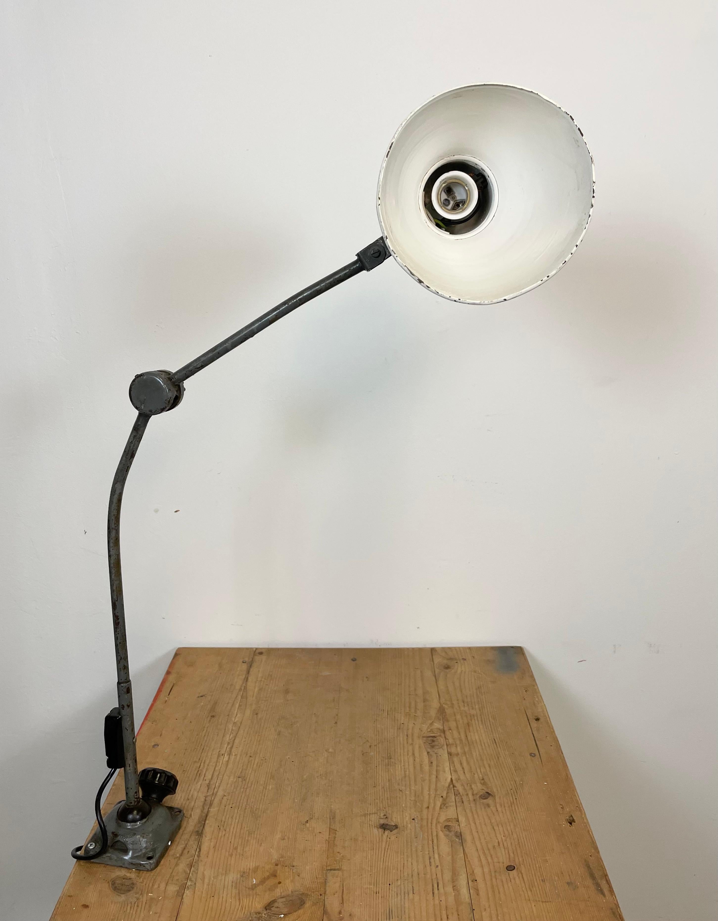 Large Industrial Workshop Table Lamp, 1960s For Sale 8