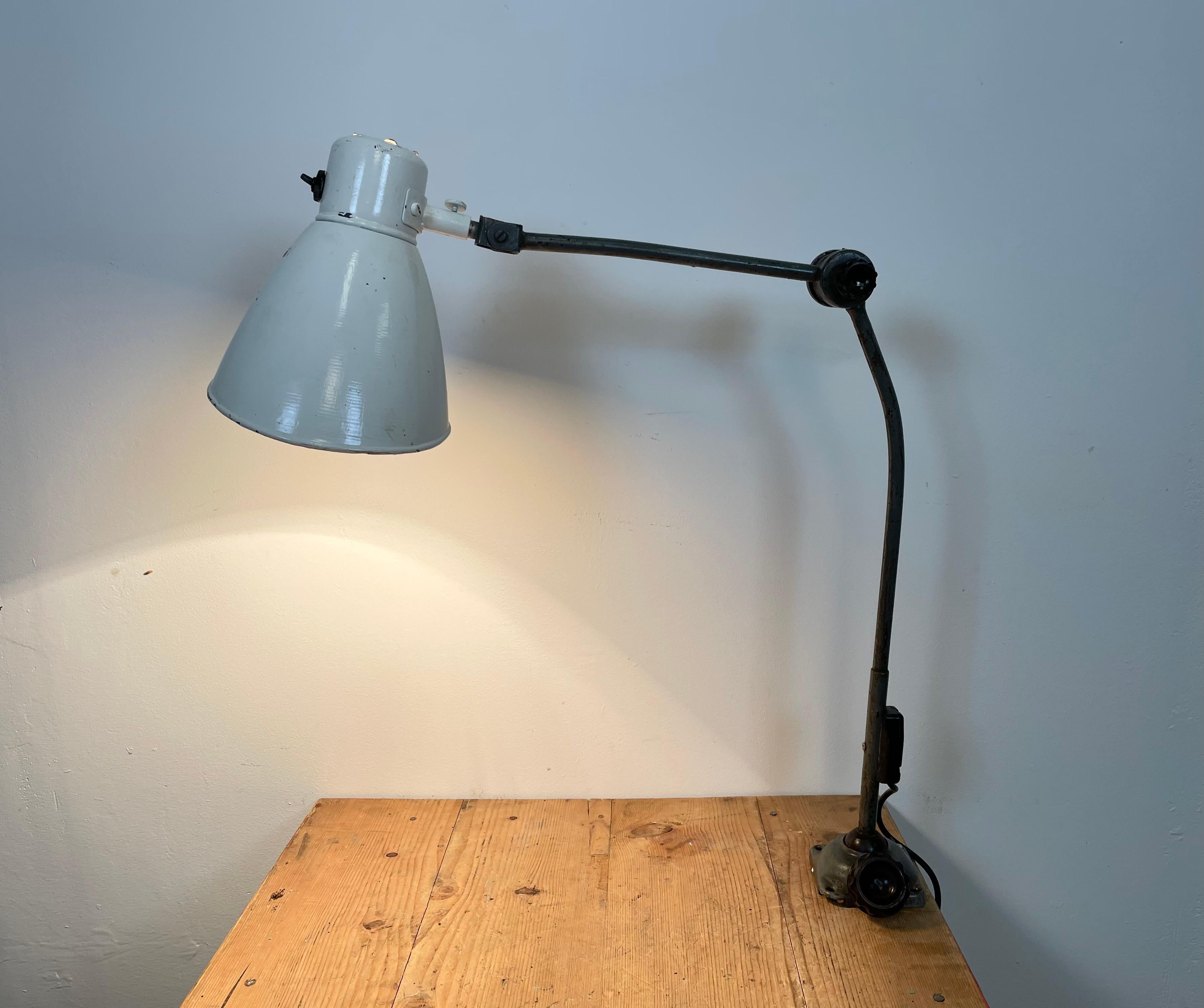 Large Industrial Workshop Table Lamp, 1960s For Sale 13