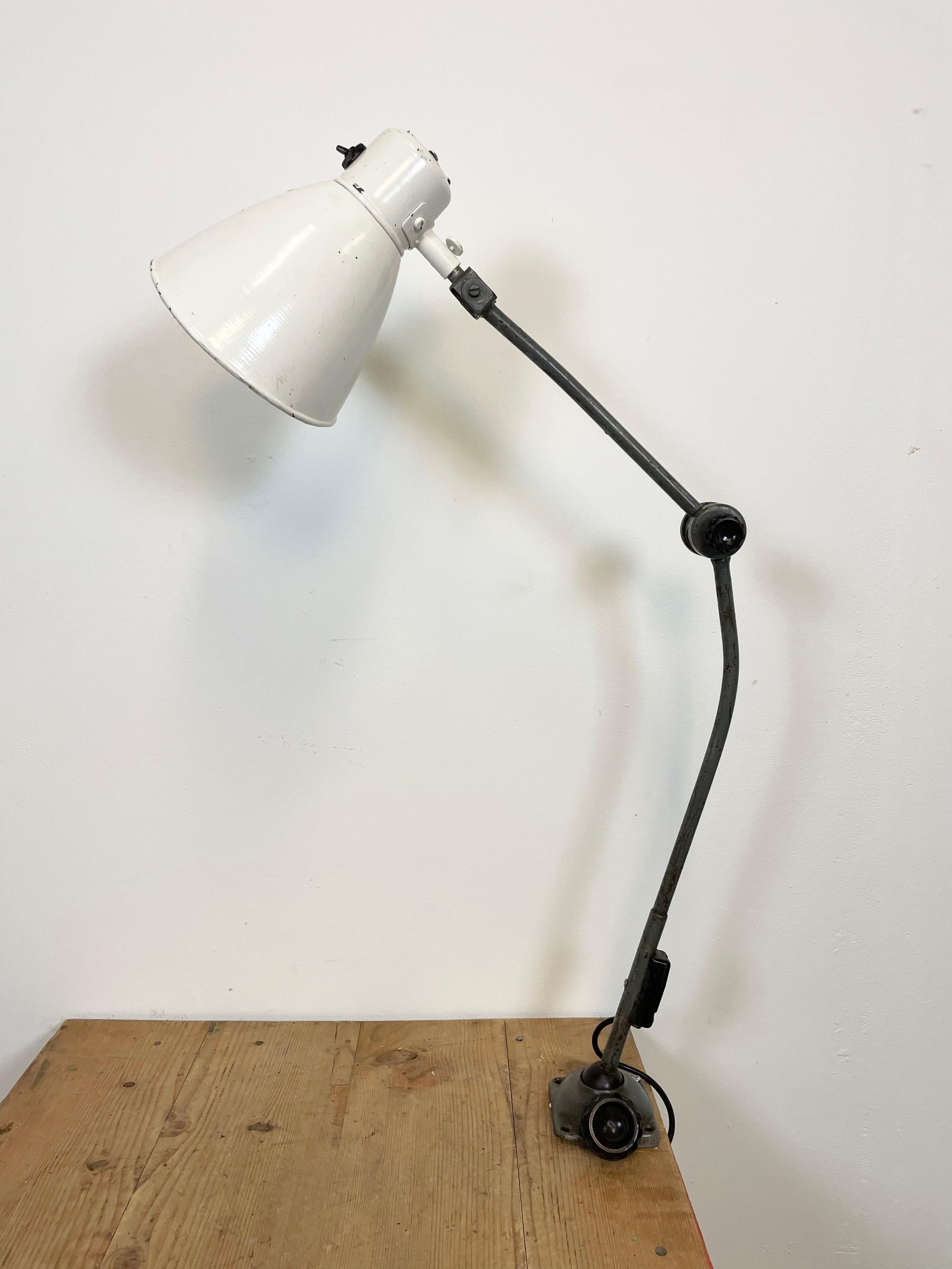 Czech Large Industrial Workshop Table Lamp, 1960s For Sale