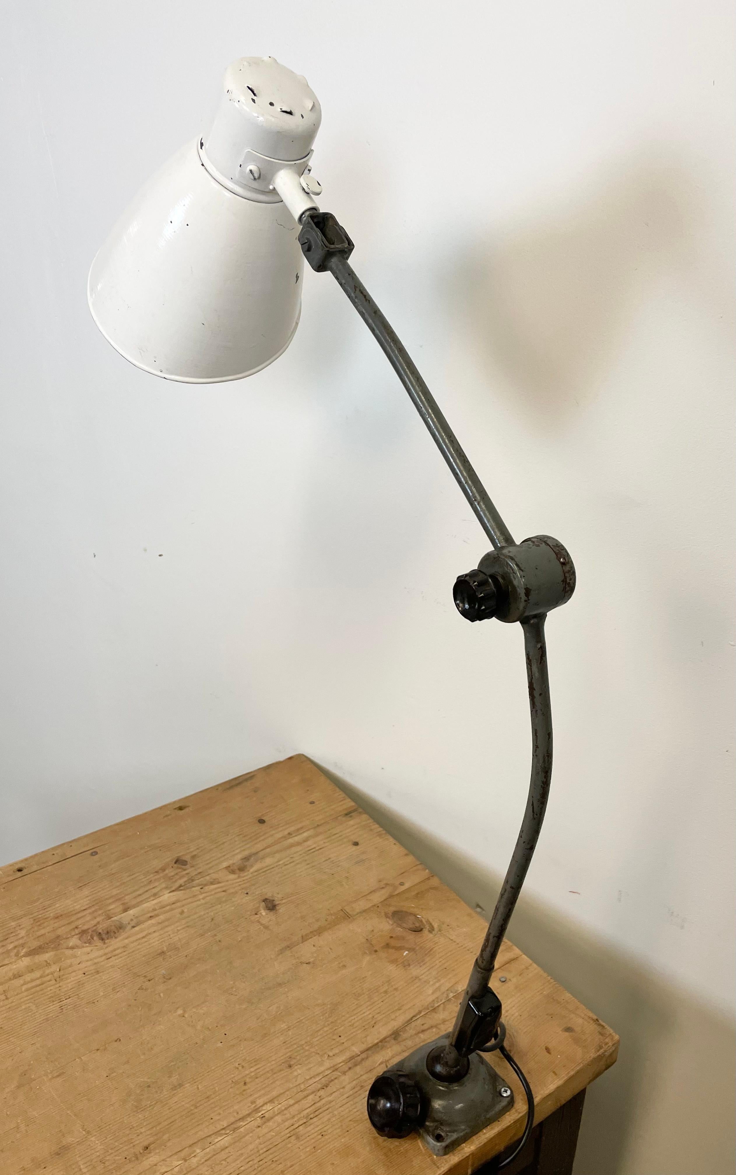 Iron Large Industrial Workshop Table Lamp, 1960s For Sale
