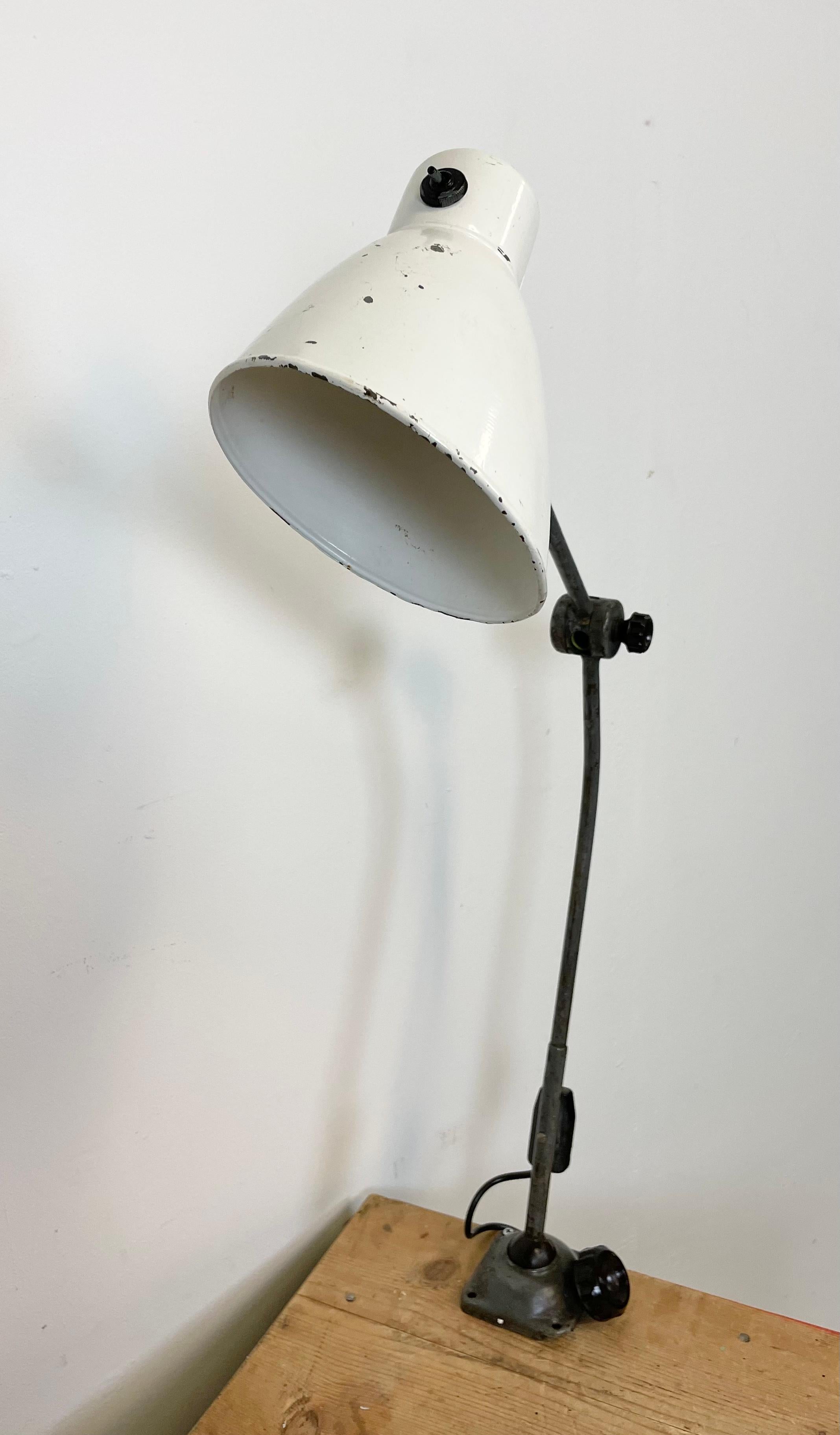 Large Industrial Workshop Table Lamp, 1960s For Sale 3