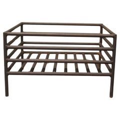 Cesto da fuoco Inglenook grande a libera installazione, griglia per il fuoco in ferro