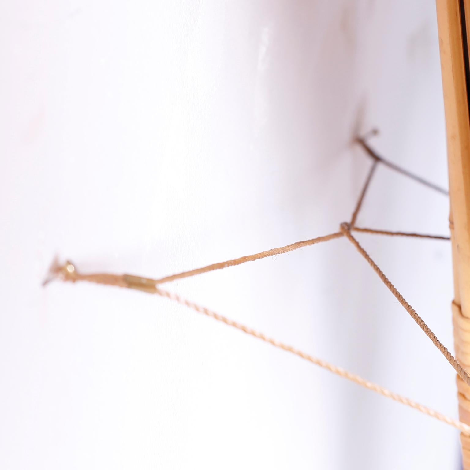 Große Ingo Maurer Palm Frond Stehleuchte für die Wandmontage (Bambus)