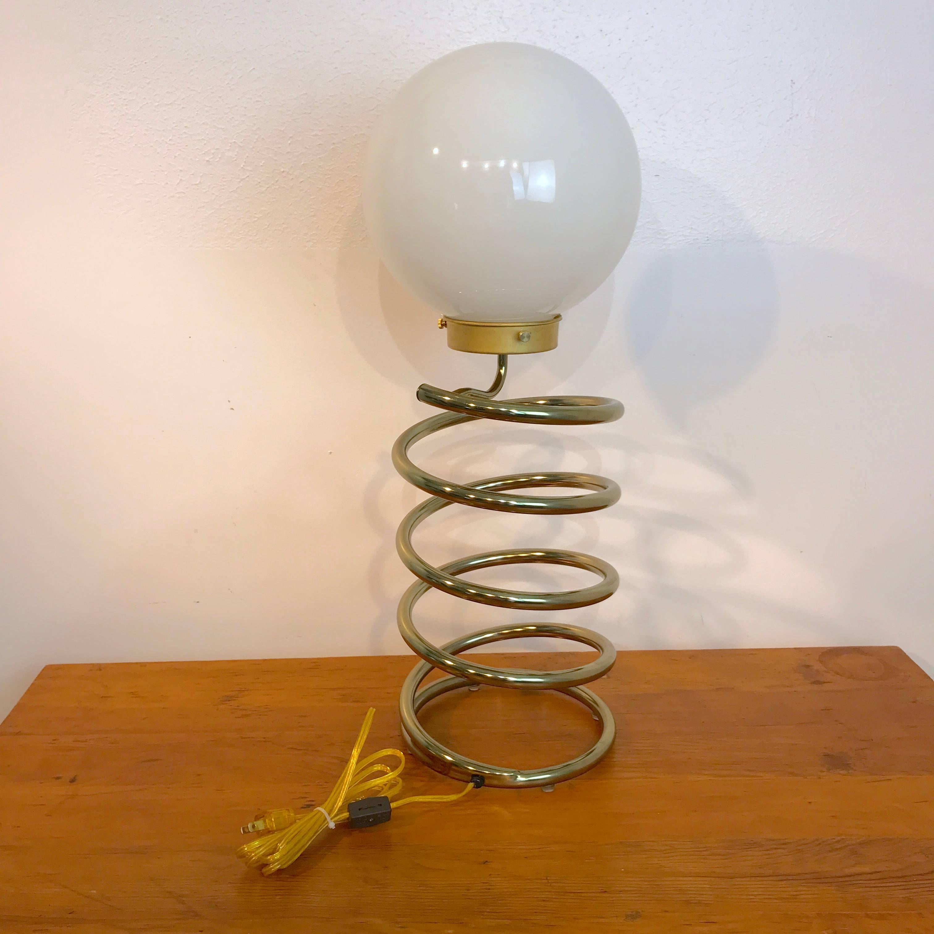 European Large Ingo Maurer Spring Table Lamp, circa 1965 For Sale