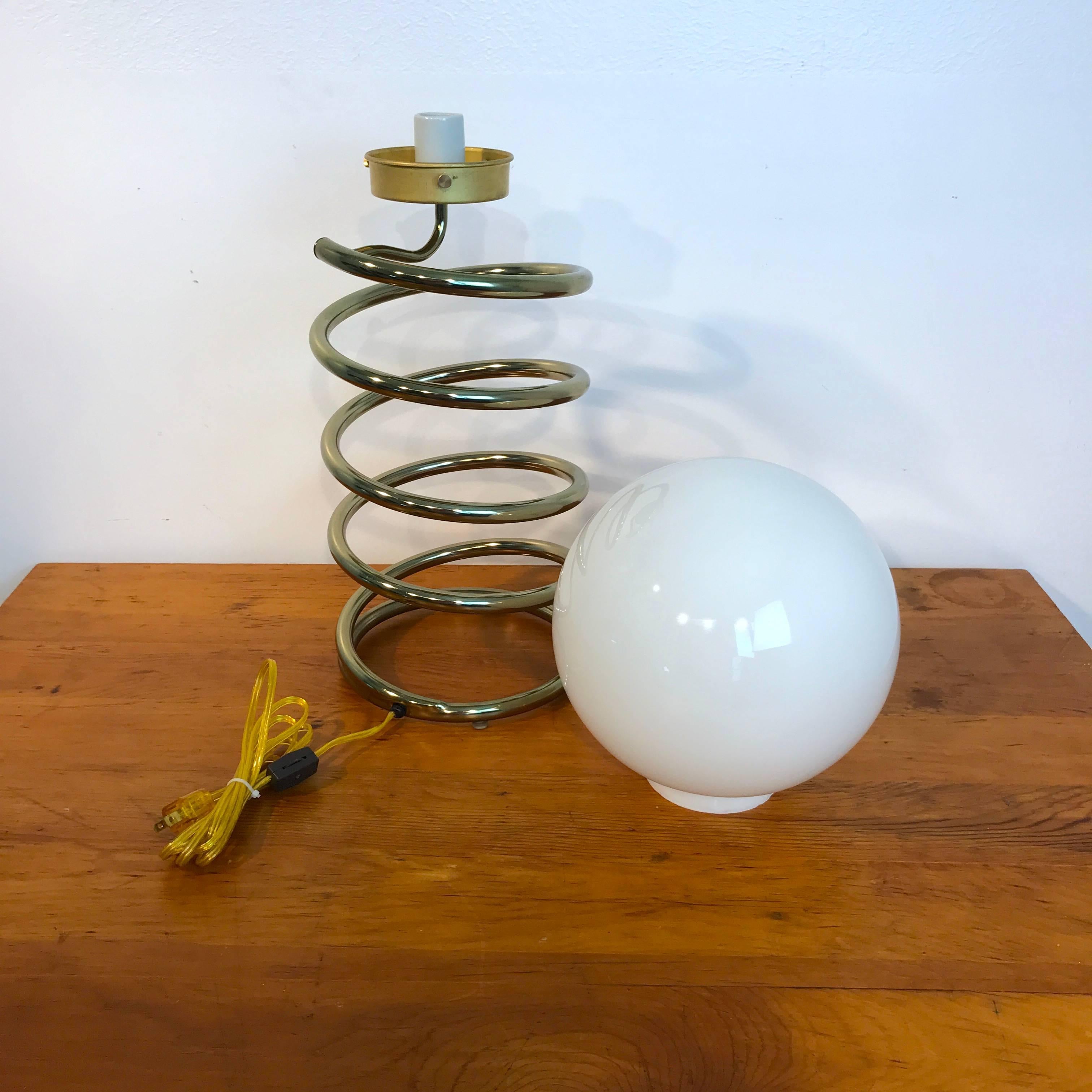 Large Ingo Maurer Spring Table Lamp, circa 1965 In Excellent Condition For Sale In West Palm Beach, FL