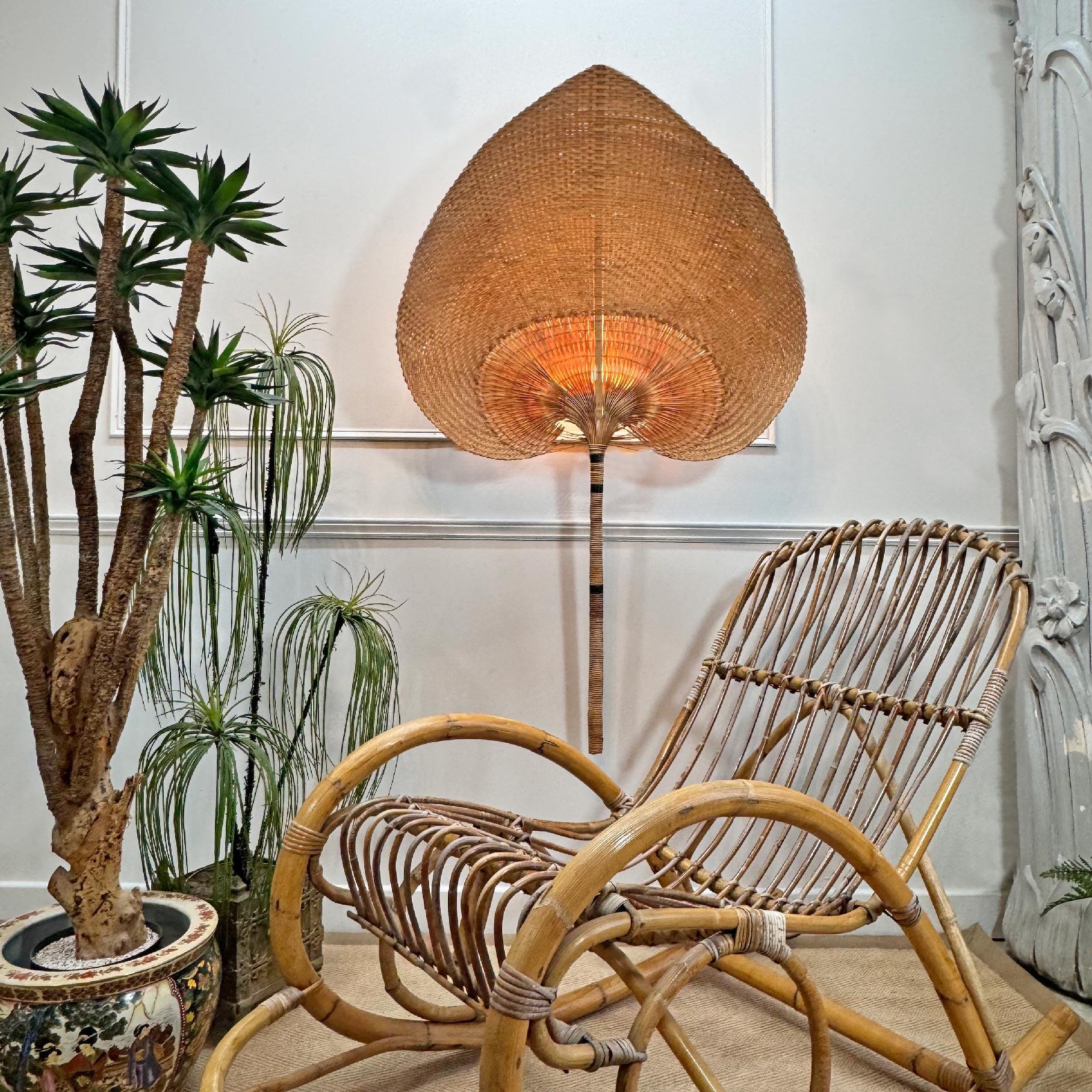 Bohemian Large Ingo Maurer style Uchiwa Wall Light For Sale