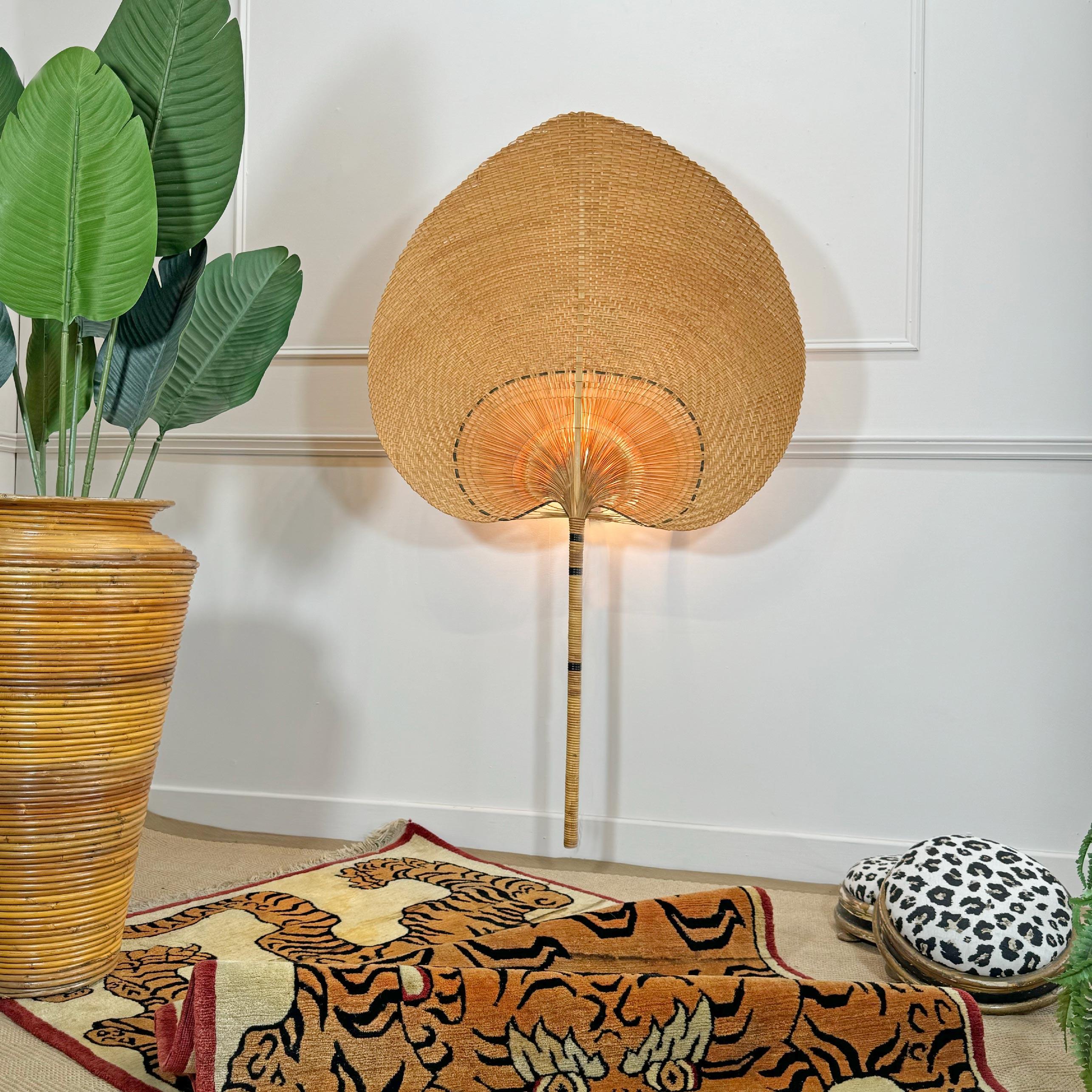 Fait main Grande applique Uchiwa de style Ingo Maurer en vente