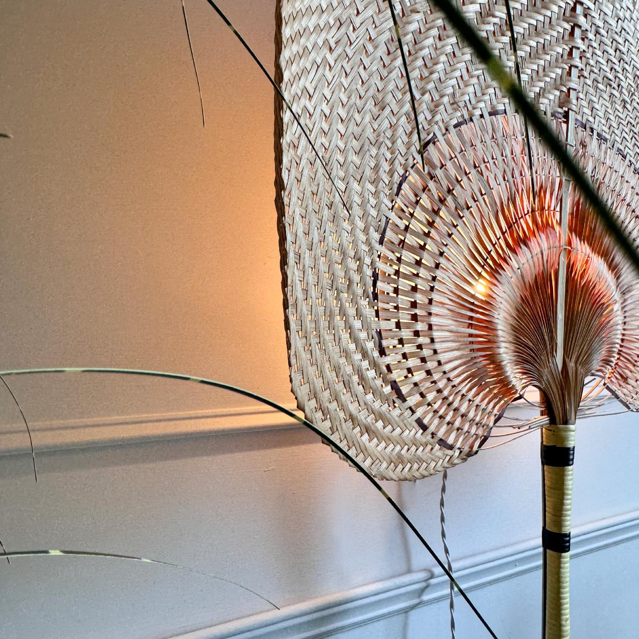 Hand-Crafted Large Ingo Maurer style Uchiwa Wall Light