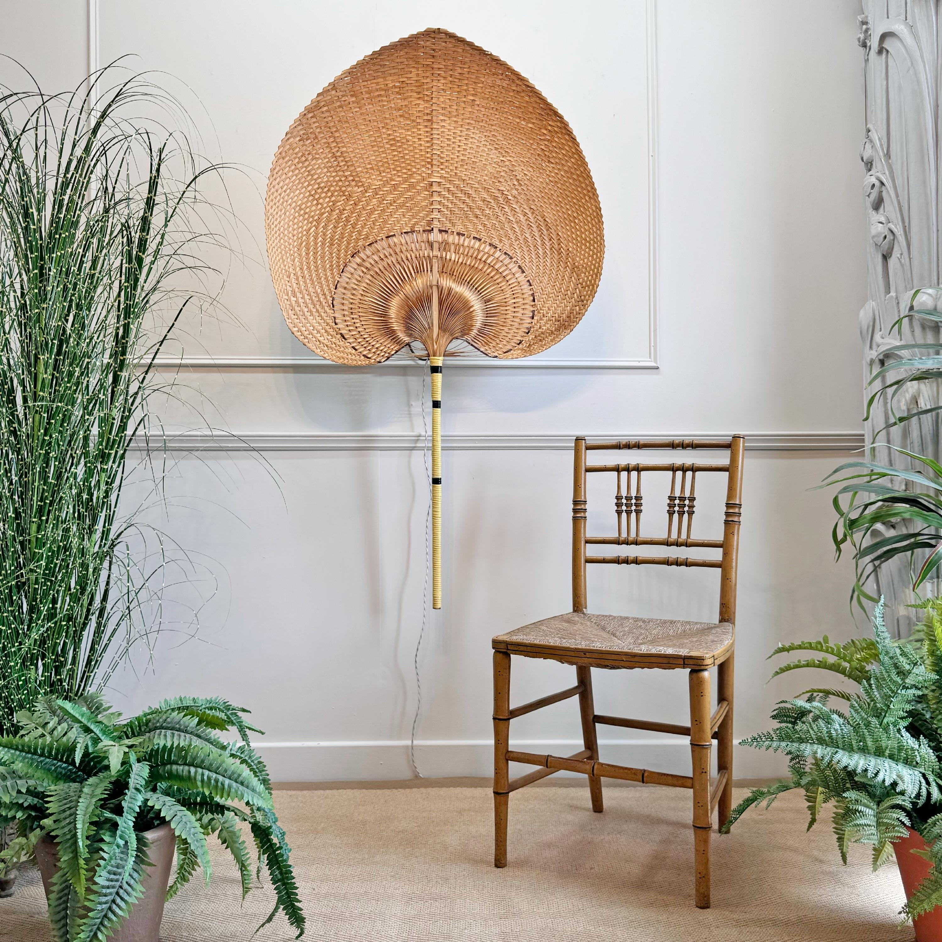 Late 20th Century Large Ingo Maurer style Uchiwa Wall Light