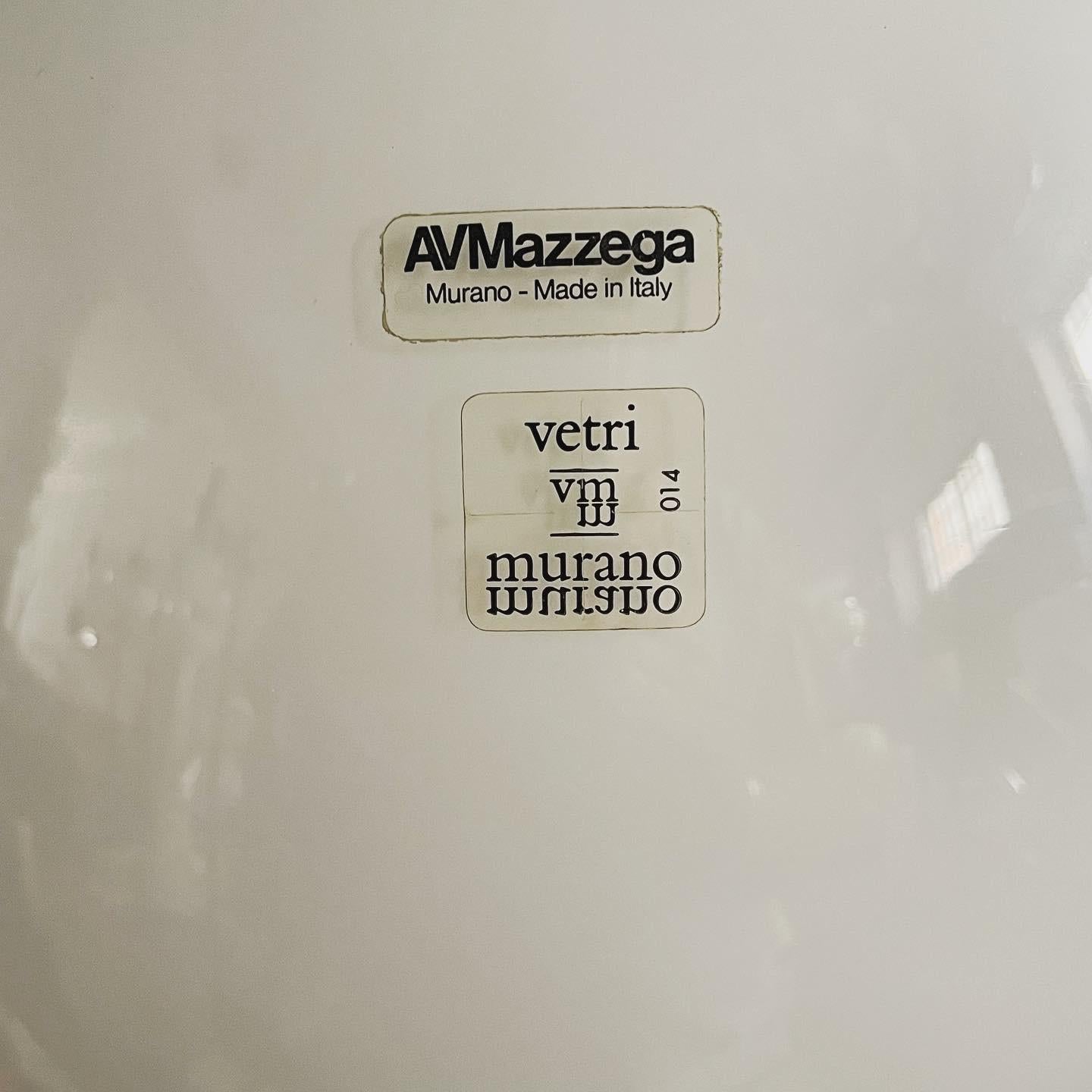 Grand vase en verre encré de Mazzega, années 1980 Excellent état - En vente à Milano, IT