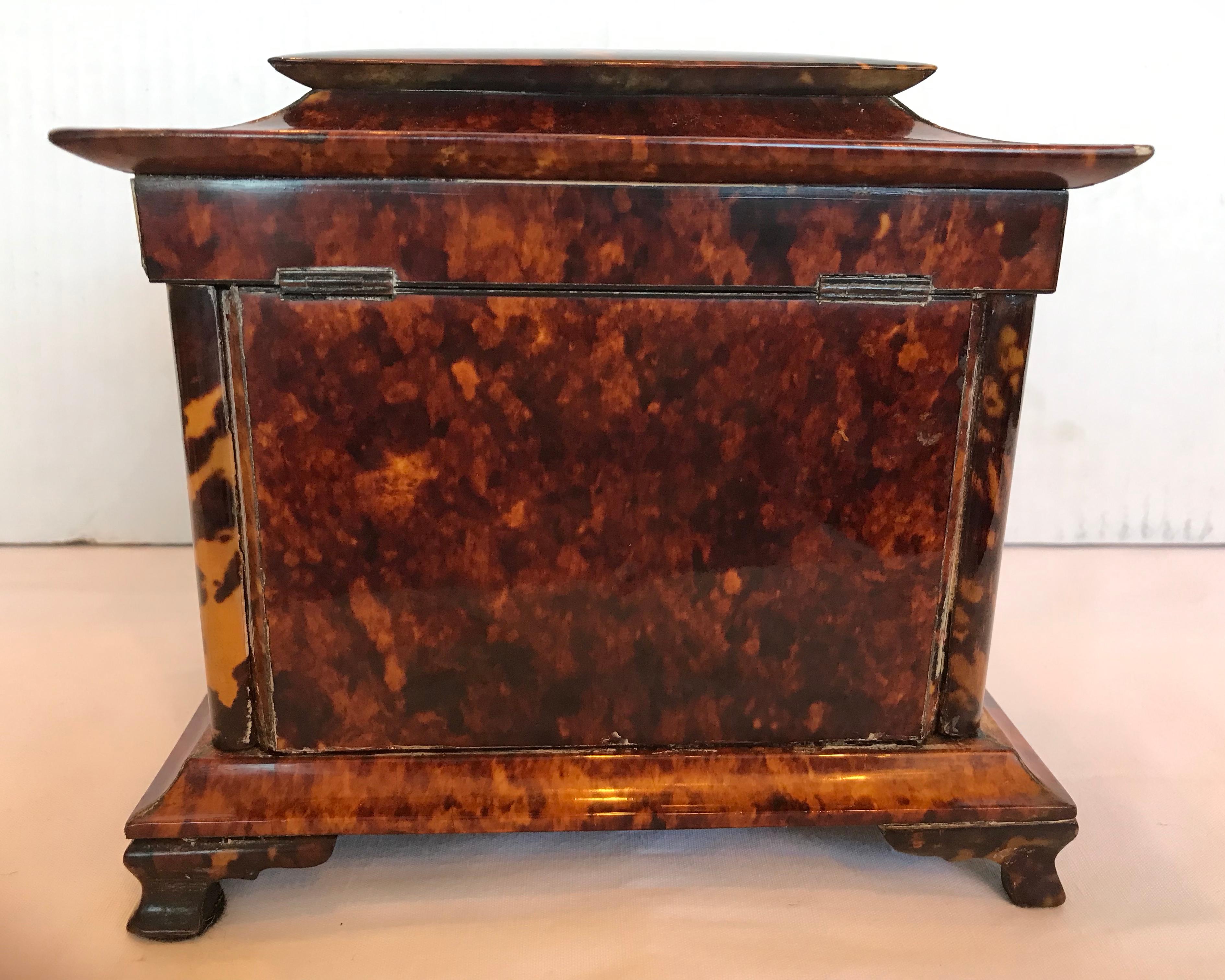 Mother-of-Pearl Large Inlaid Regency Tea Caddy