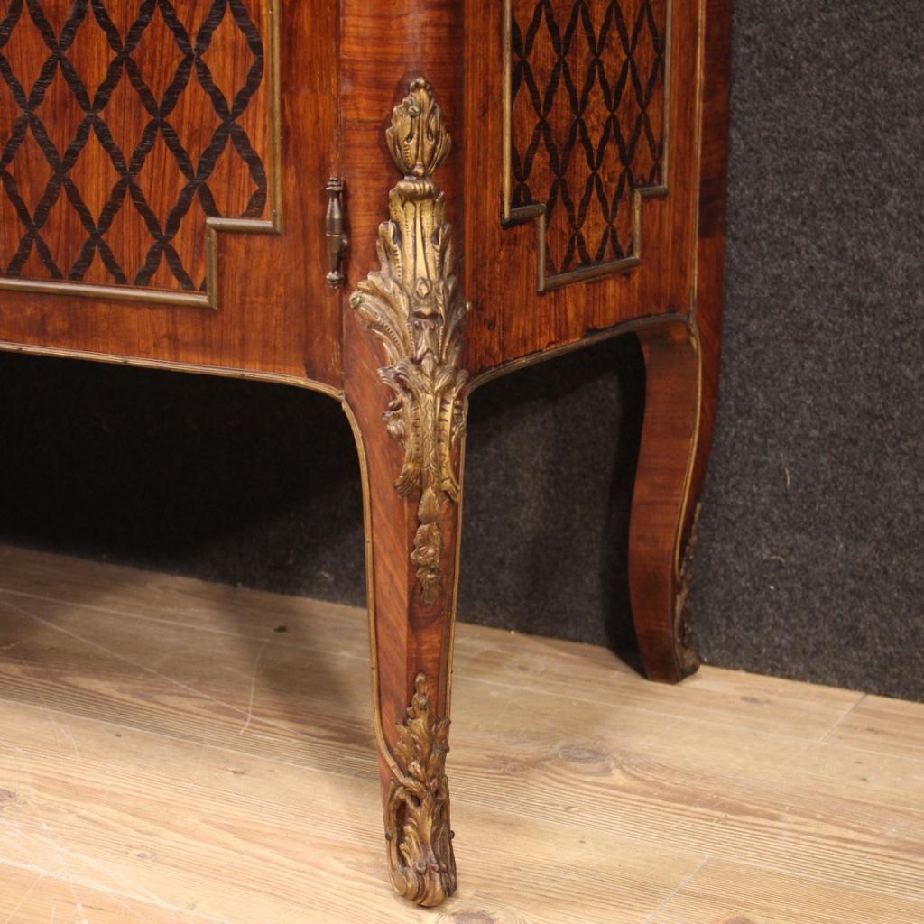 Large Inlaid Sideboard with Marble Top, 20th Century In Good Condition For Sale In London, GB