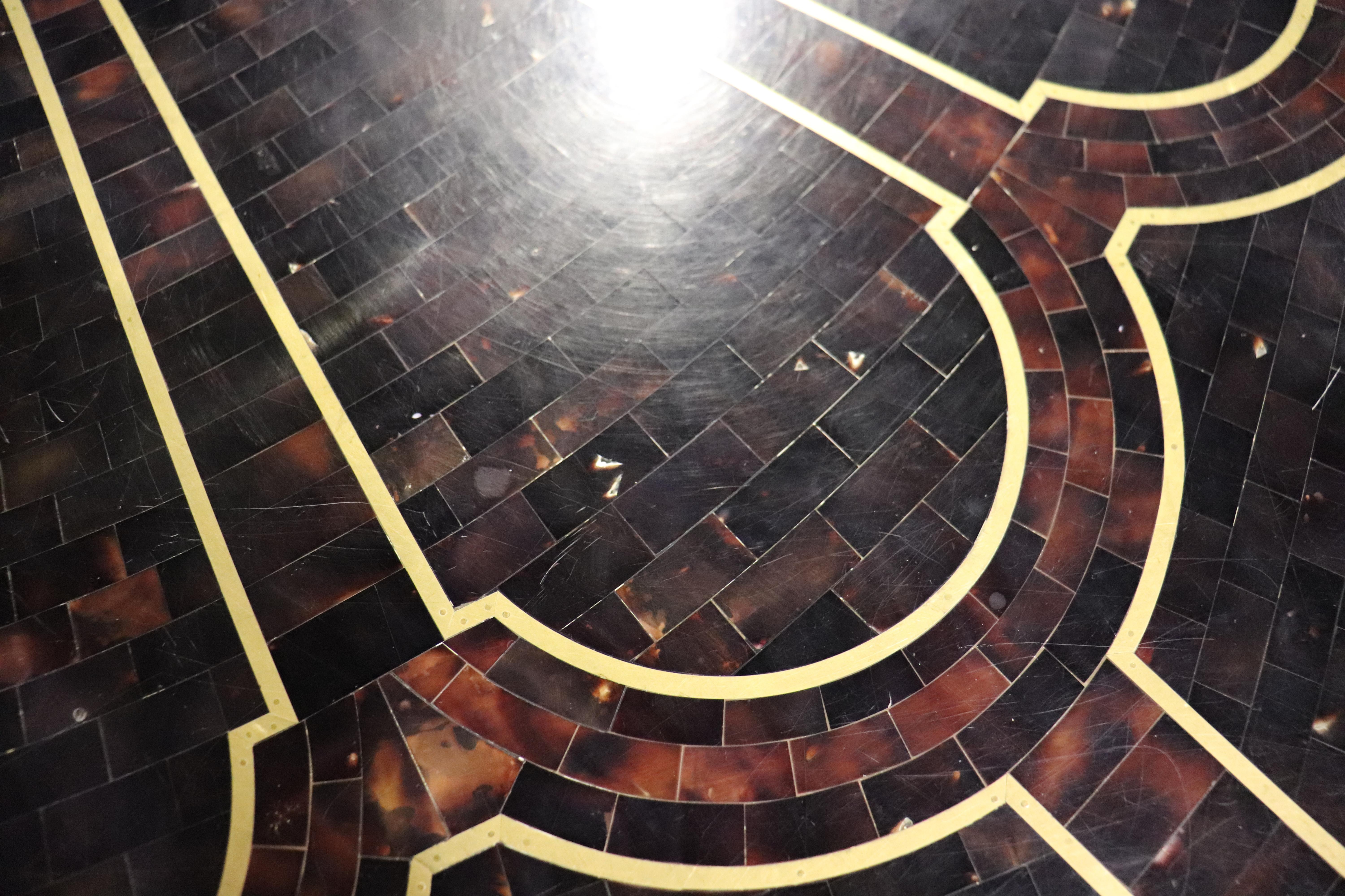 20th Century Large Inlay Stone Dining Table For Sale